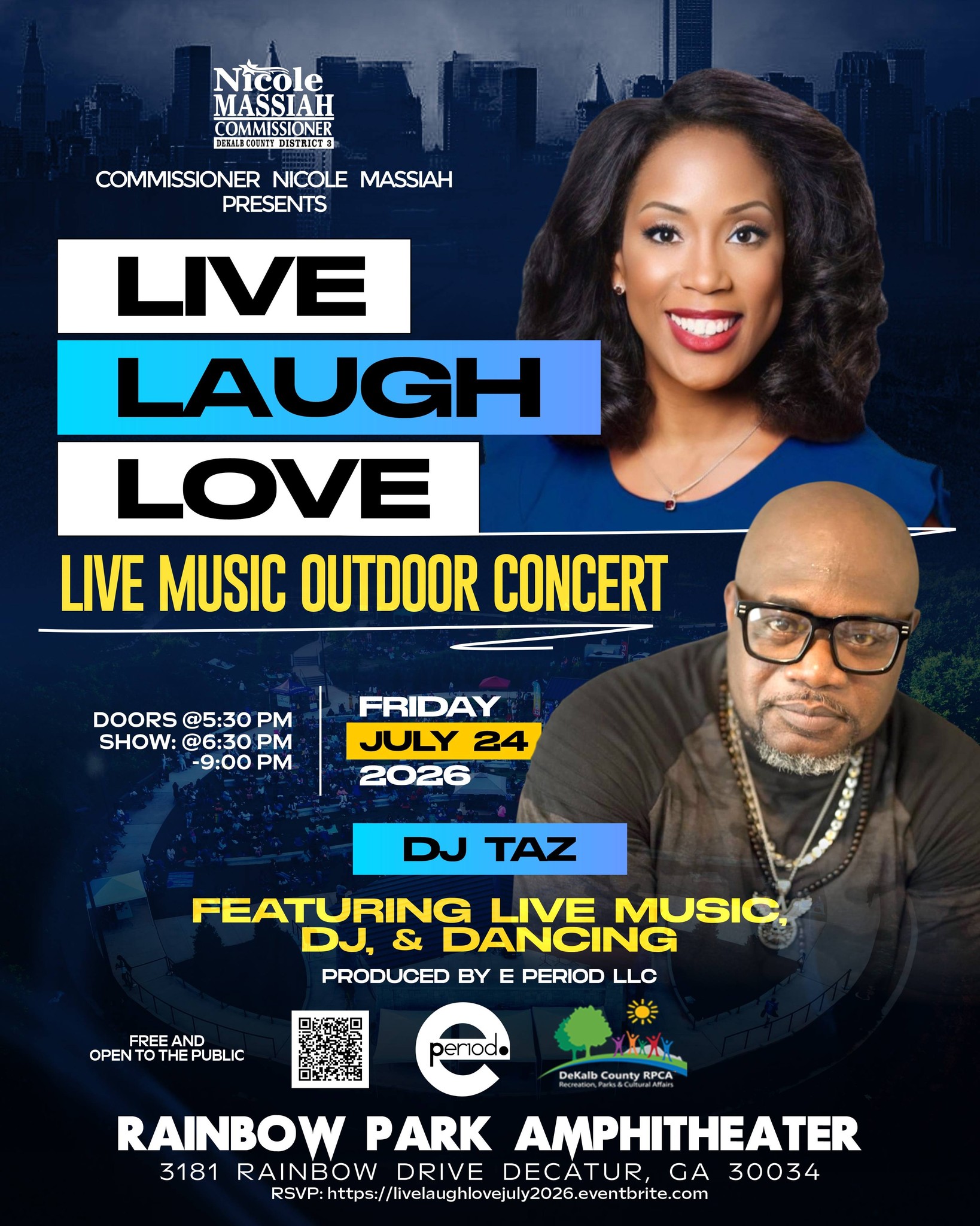 Live Laugh Love concert in DeKalb County with Raheem the Dream and