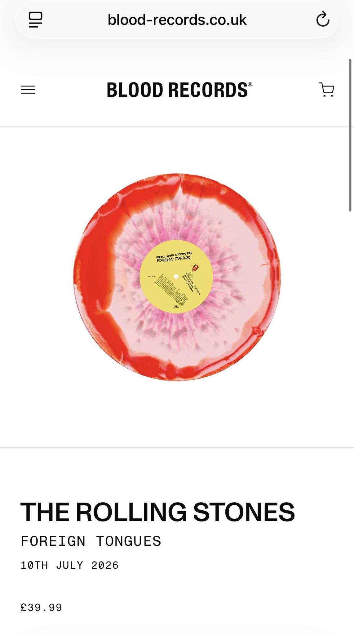 PREORDER! The Rolling Stones- Foreign Tongues [Indie Exclusive