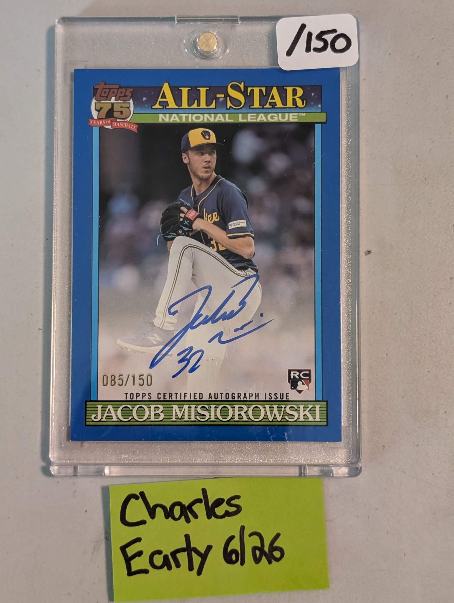 Jacob Misiorowski 1991 Topps All-Star autograph baseball card