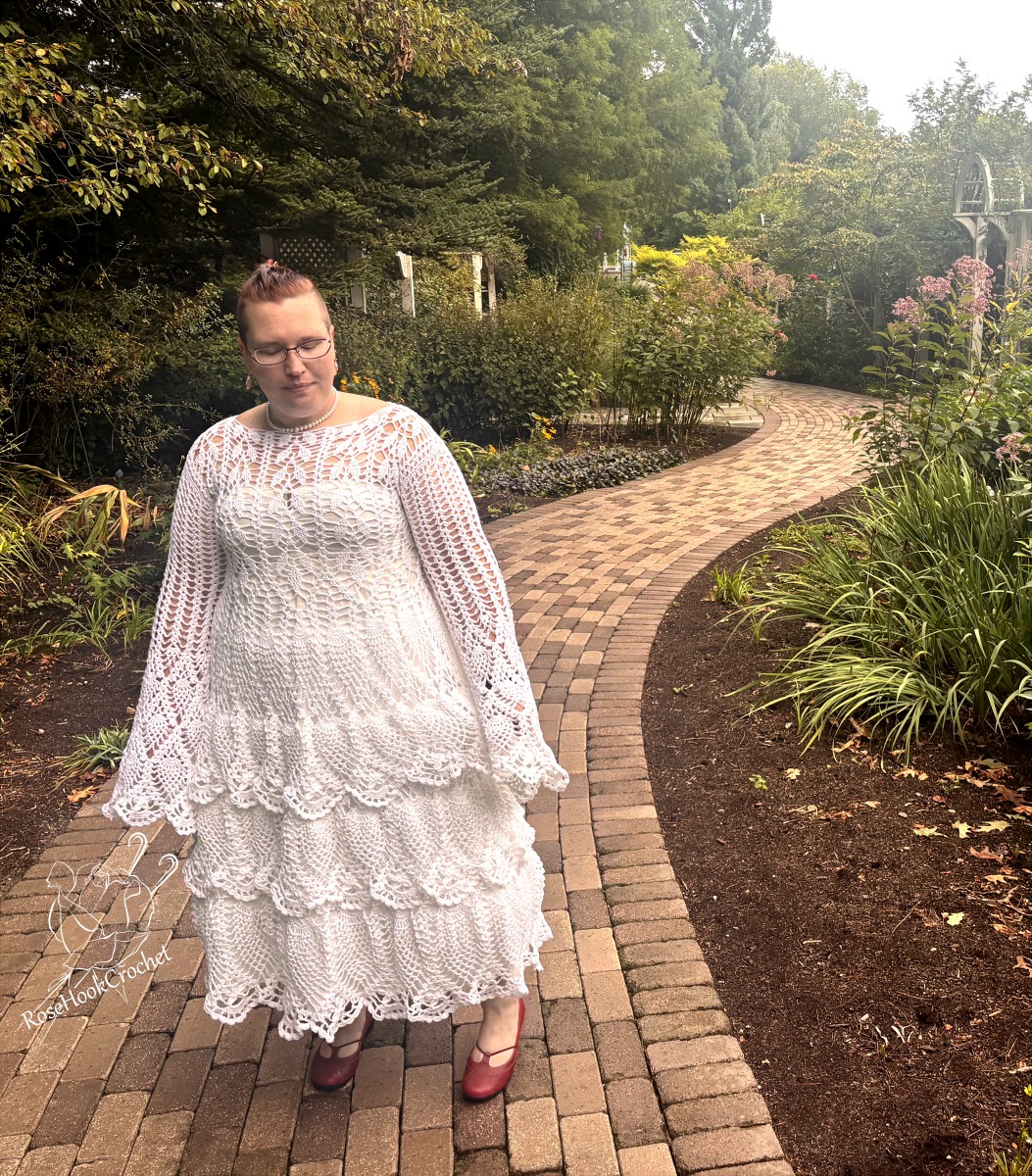 willow and wind crochet dress Faerie project by Underyourskein Crochet pattern Plus Size - LoveSick Size:6 US - 35.5 EU long flapper