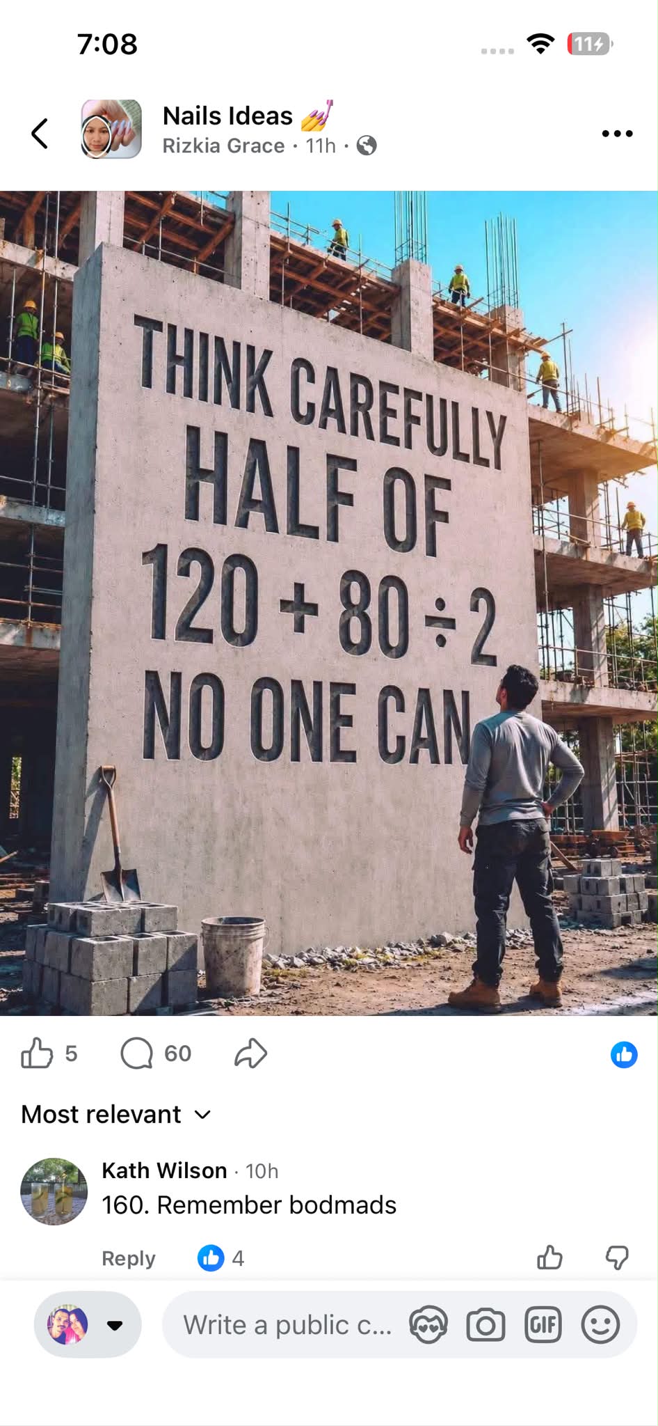 Can you solve the viral math puzzle about half of 120 plus 80?