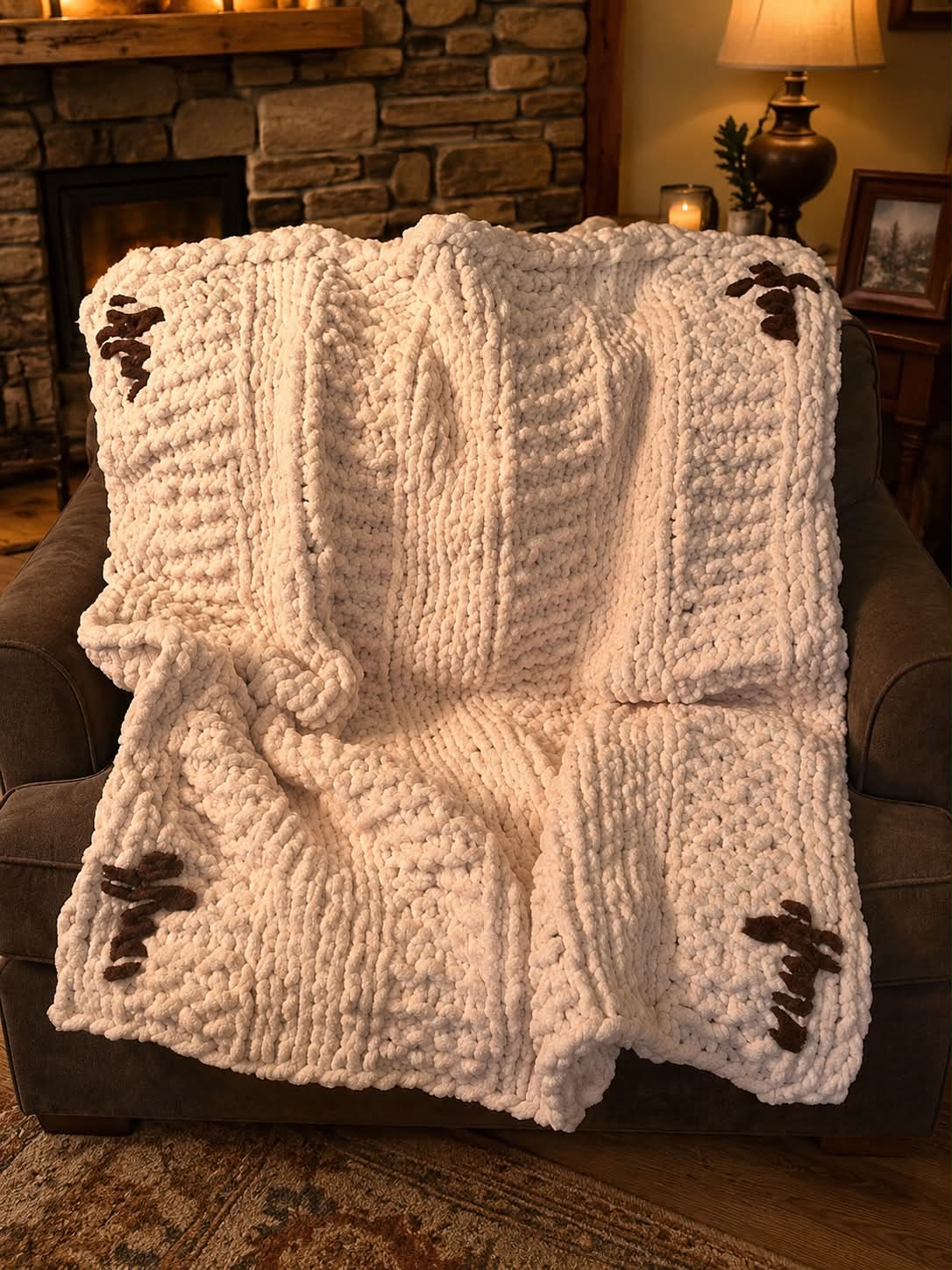 Handmade Blanket Made with Stitchfiddle Pattern