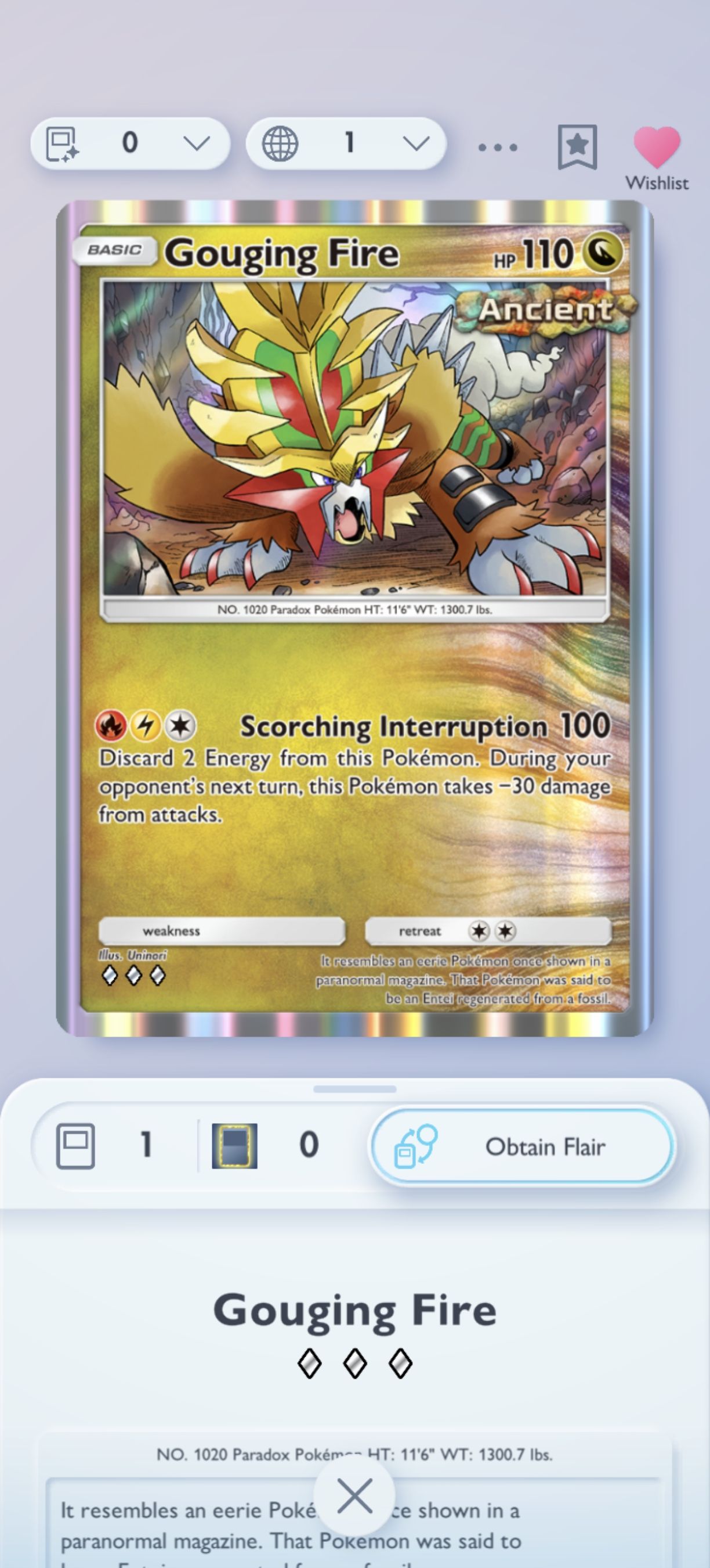 pokemon gouging fire card  ex 214/162 The Ancient Pokmon Gouging Fire ex and Raging Bolt ex show their primordial prowess Gouging Fire ex | Scarlet