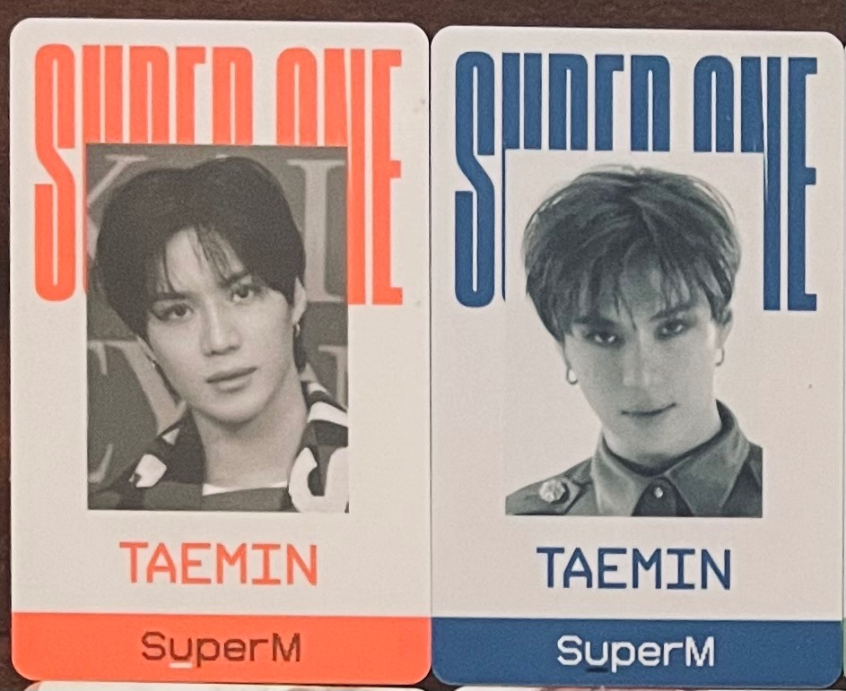 Taemin SuperM photo cards for trade