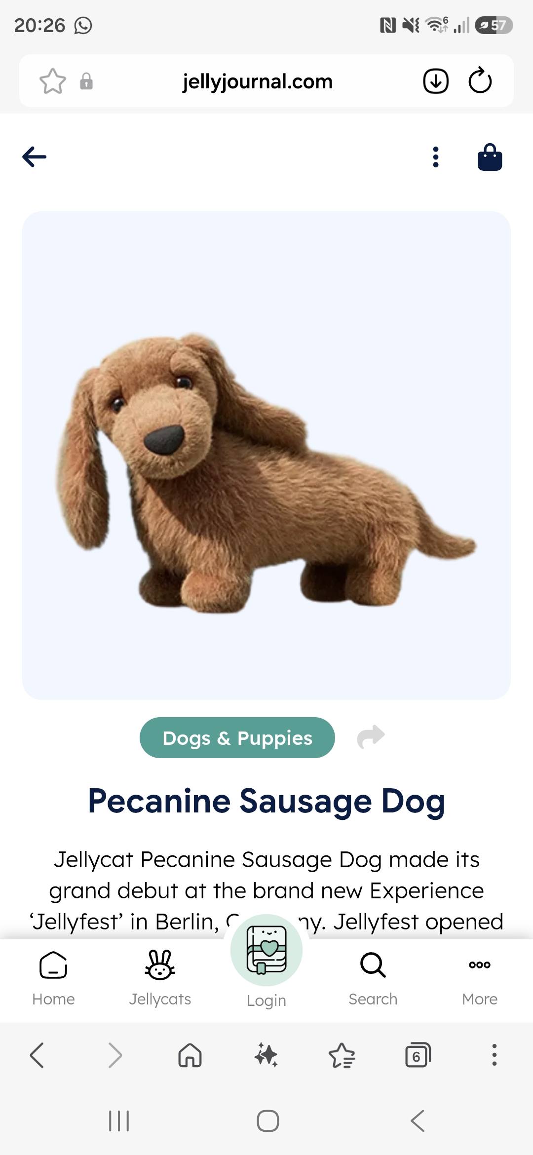 Trade for Cobblehop Jellycat for Pecanine sausage dog?