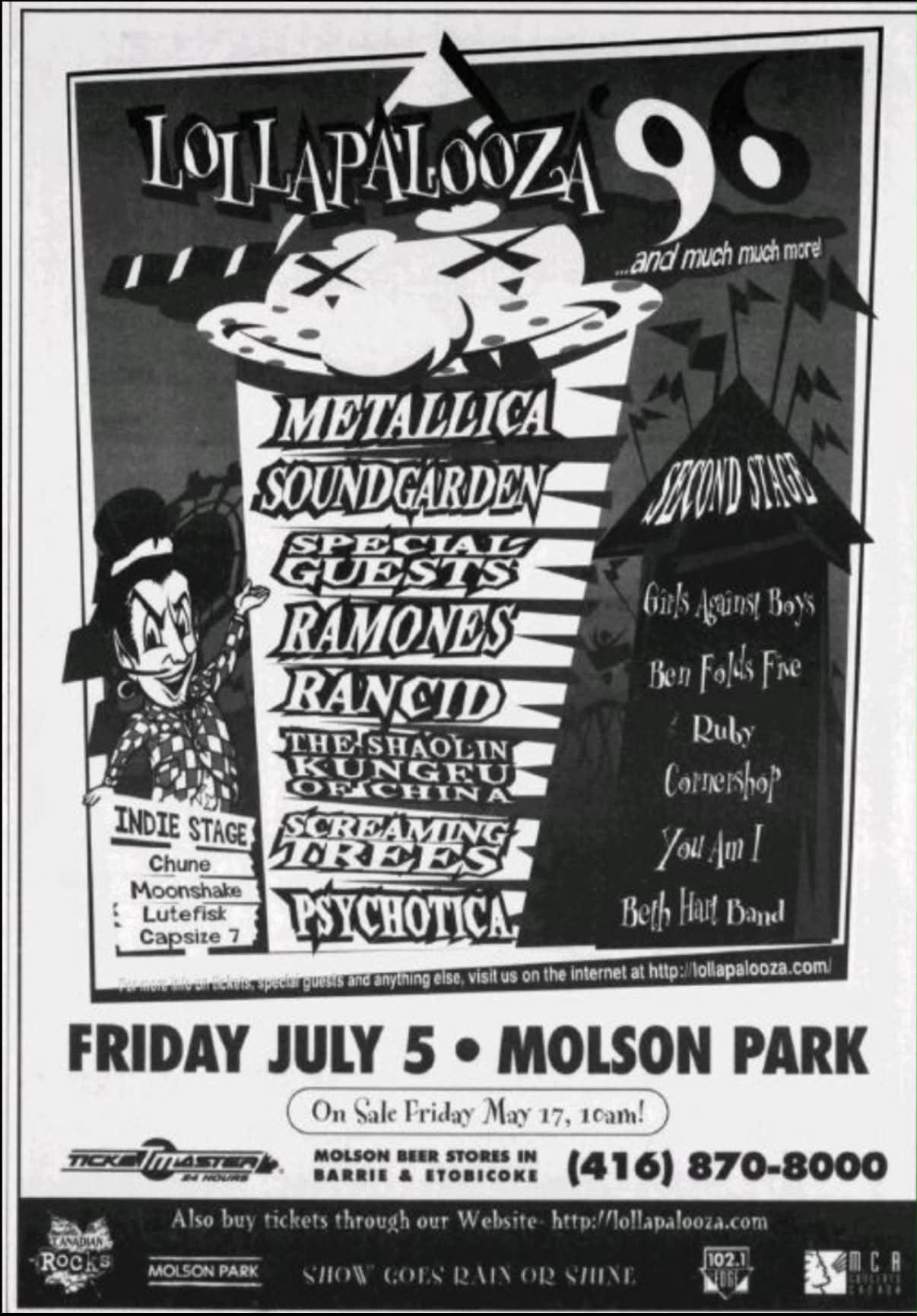Lollapalooza 1996 concert and life memories