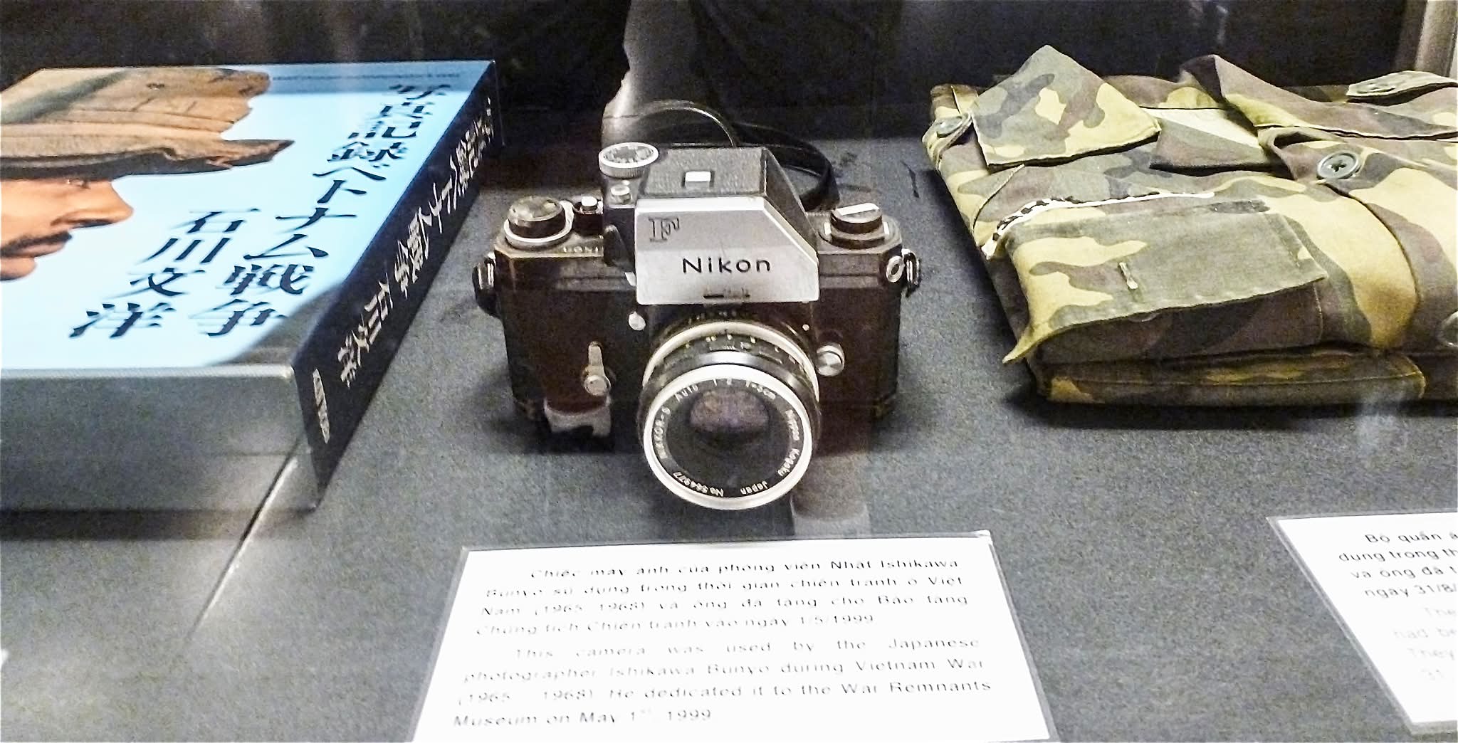 Nikon F camera that saved Taizo Ichinose's life in Vietnam War