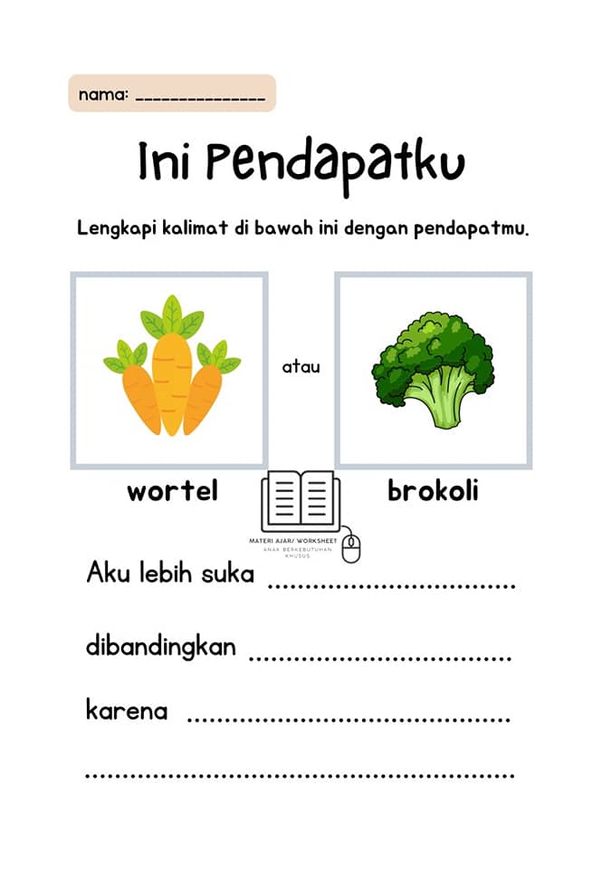 Mengajark... - Materi Ajar/ Worksheet Anak Berkebutuhan Khusus