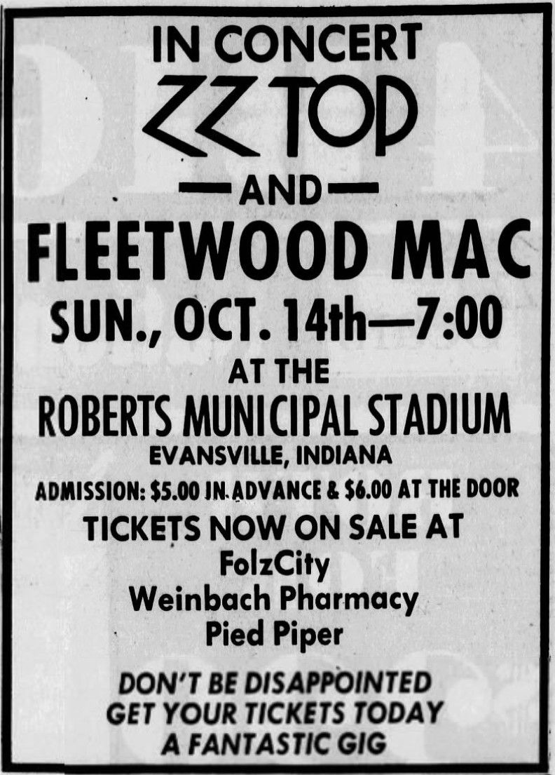 まつりページ 1️⃣9️⃣7️⃣3️⃣ IN CONCERT ZZTOD -AND- AND. FLEETWOOD MAC SUN
