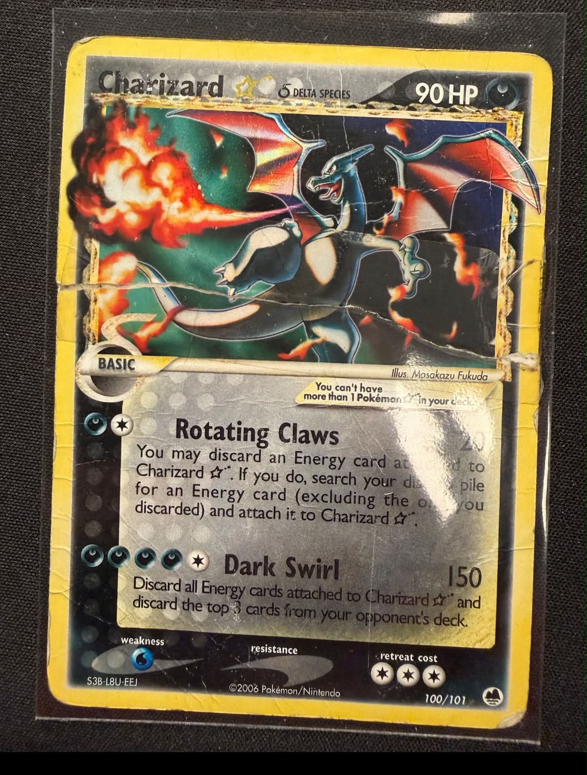 pokemon card charizard delta species δ (CG 4) - EX Crystal Guardians - English It comes protected in a magnetic acrylic case Charizard (Delta Species) - Crystal