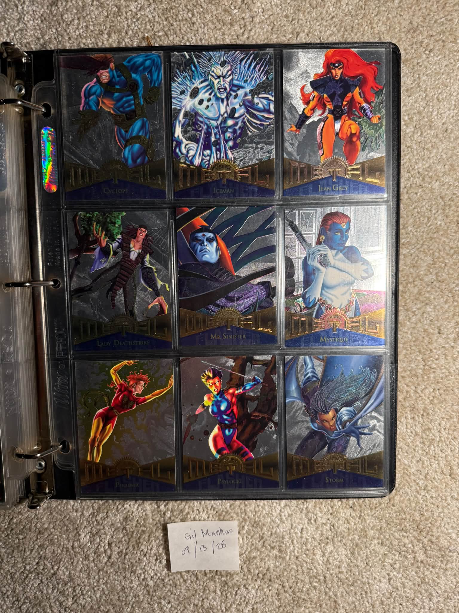 1995 Marvel Metal Silver Flasher Lot 47 cards