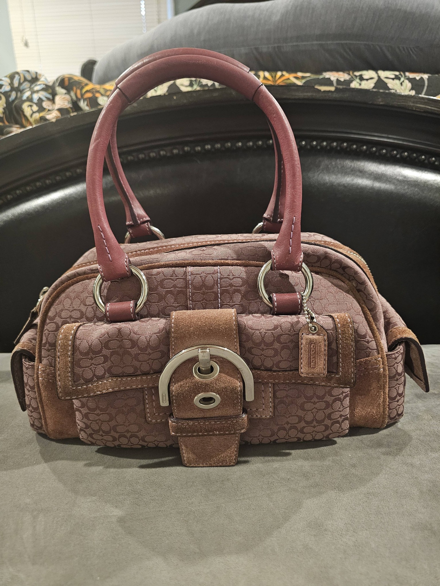Trading vintage coach soho mini boston bag