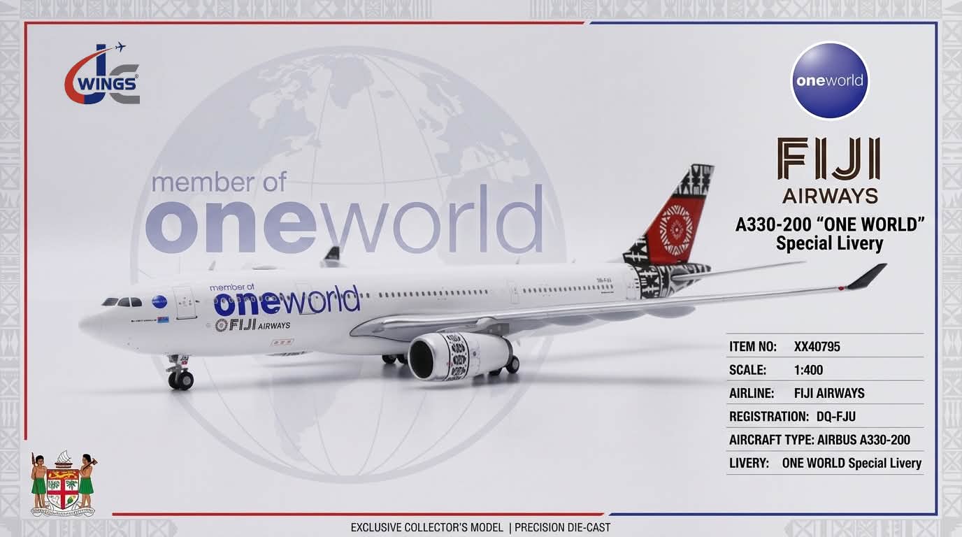 JC Wings 1:400 Fiji Airways Airbus A330-200 Oneworld Special