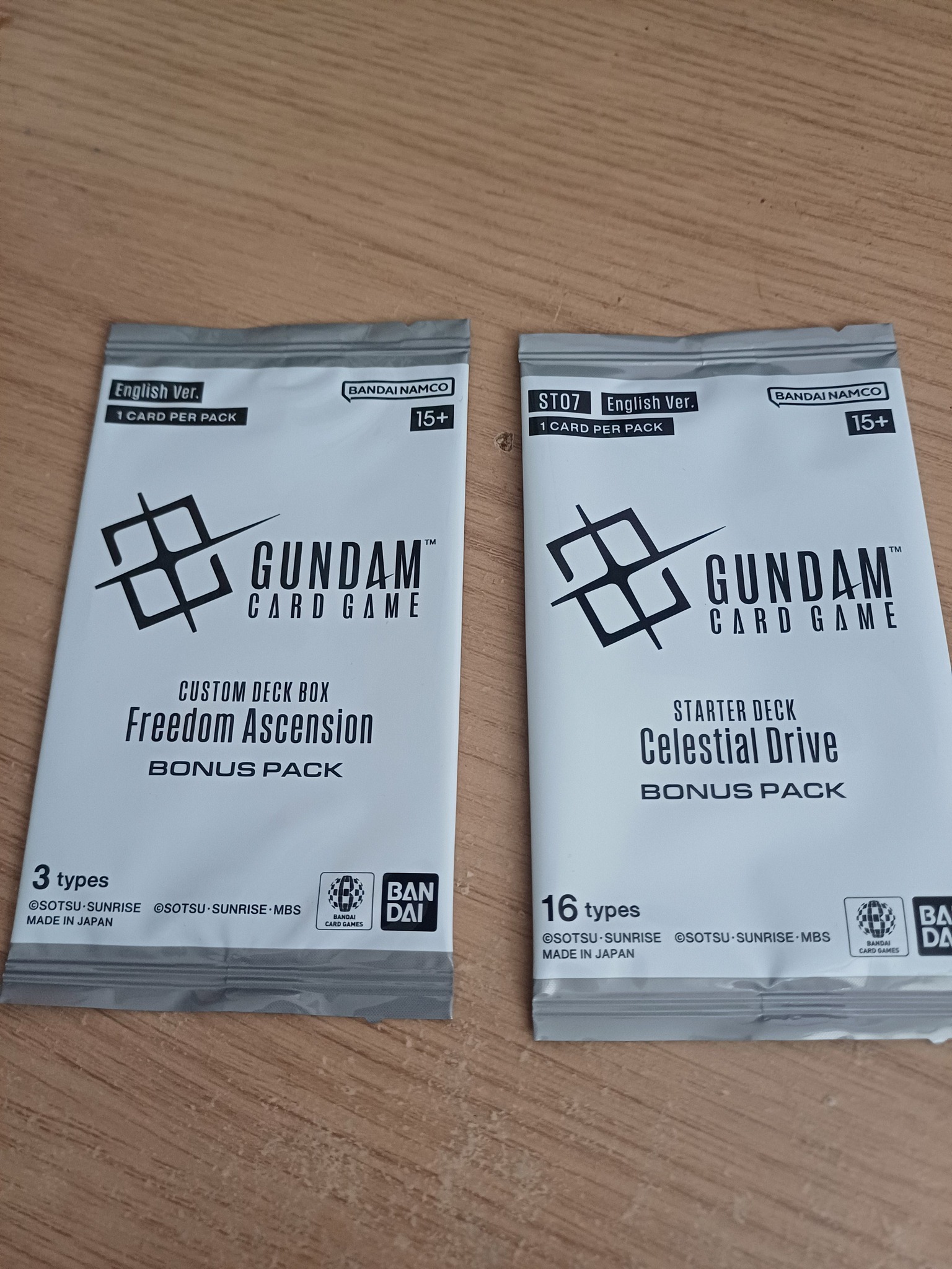 What cards are in Gundam Card Game Freedom Ascension and Celestial