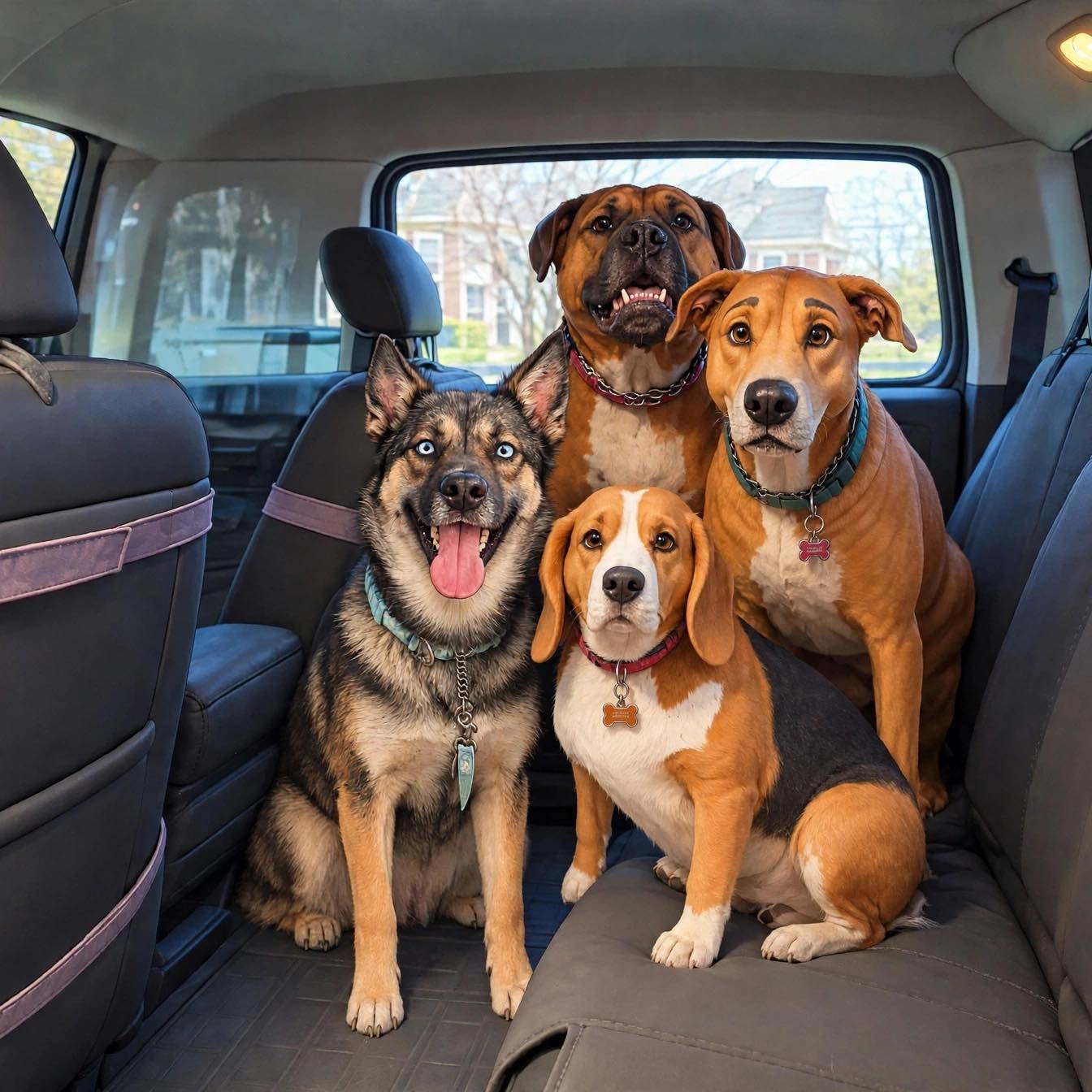 Billie got a booster seat. We took it for a little ride to see if he ...