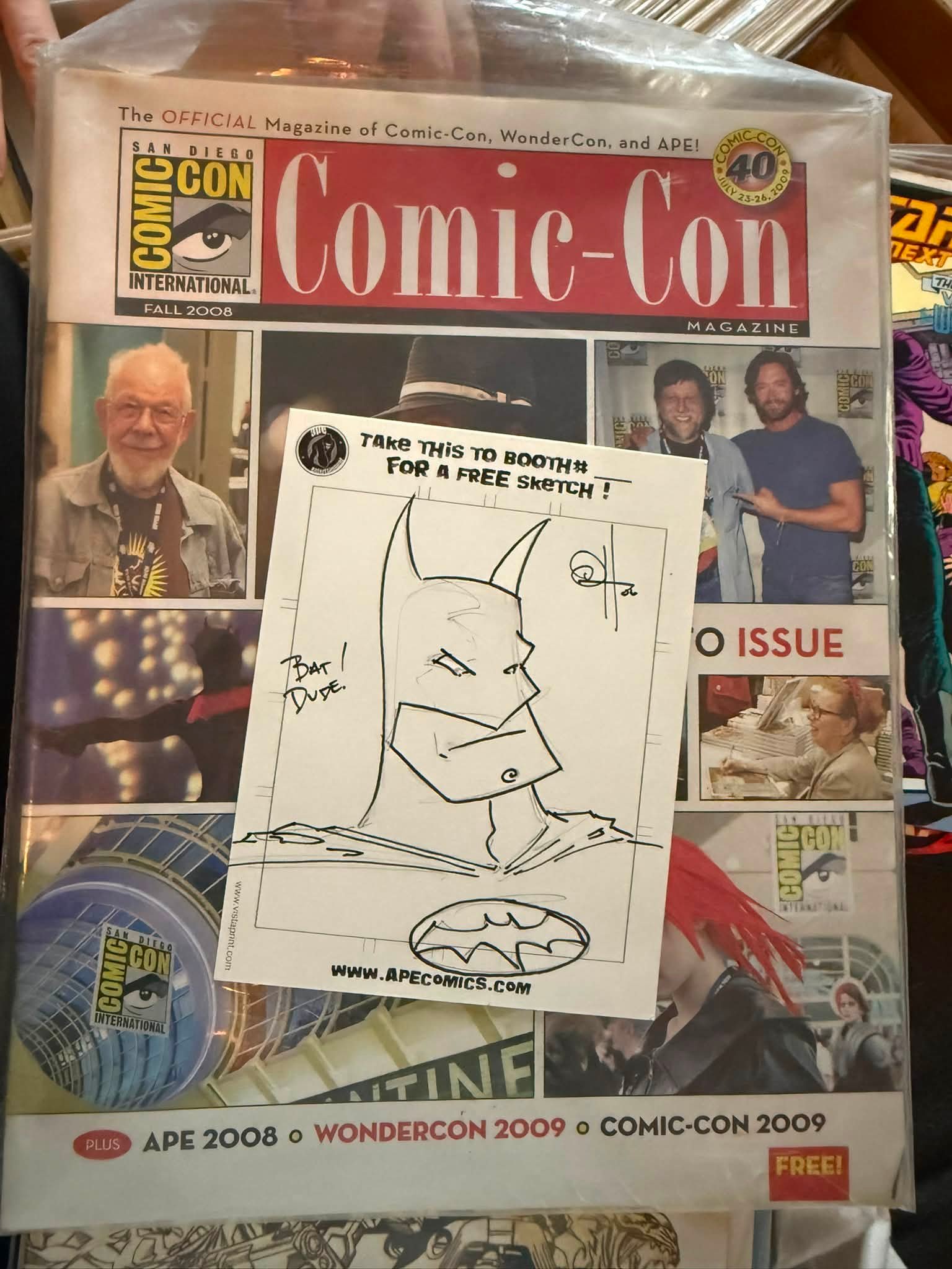 Whose signature is in this 2008 Comic-Con magazine?
