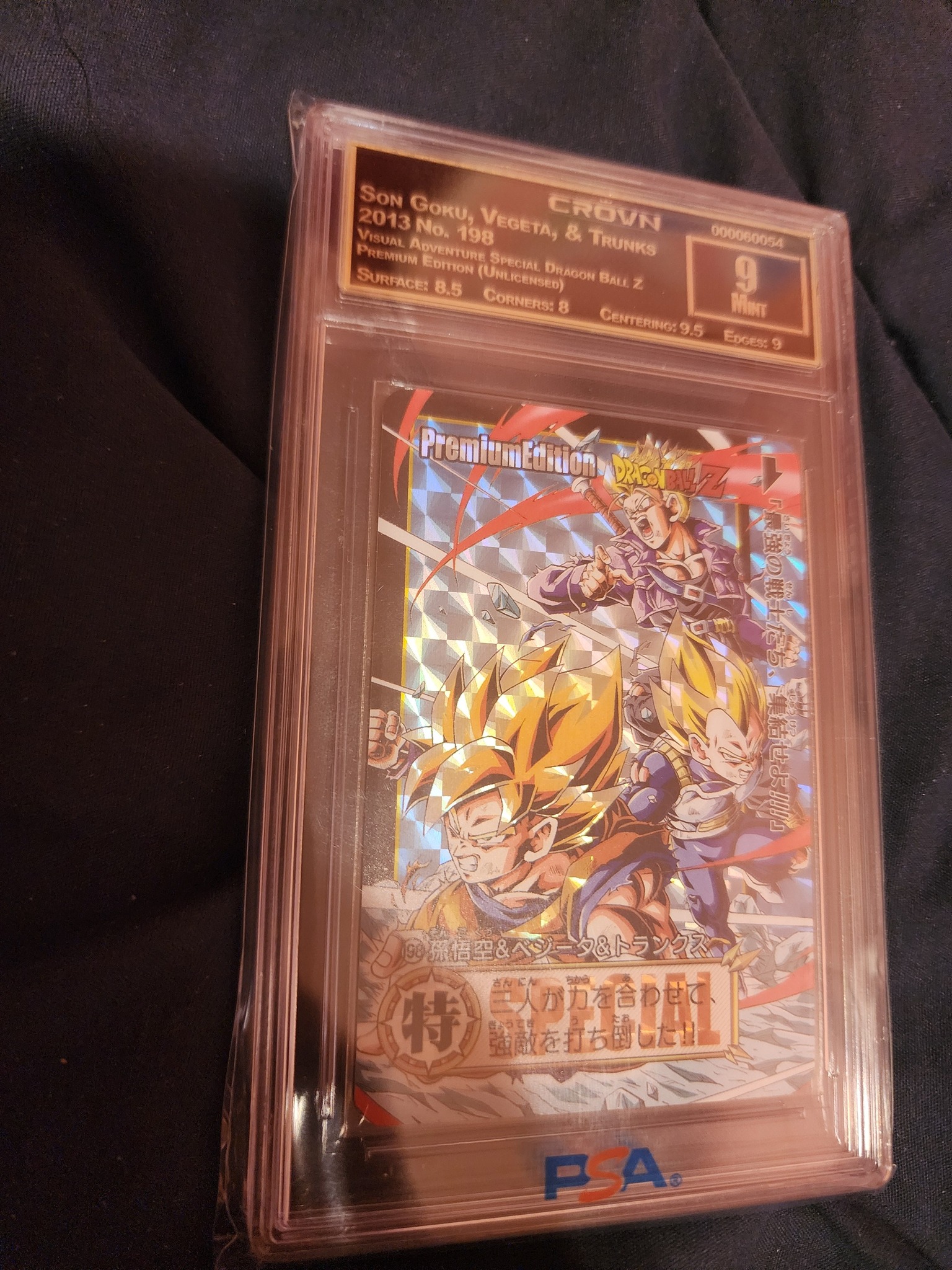 Rare Dragon Ball Z cards graded by PSA