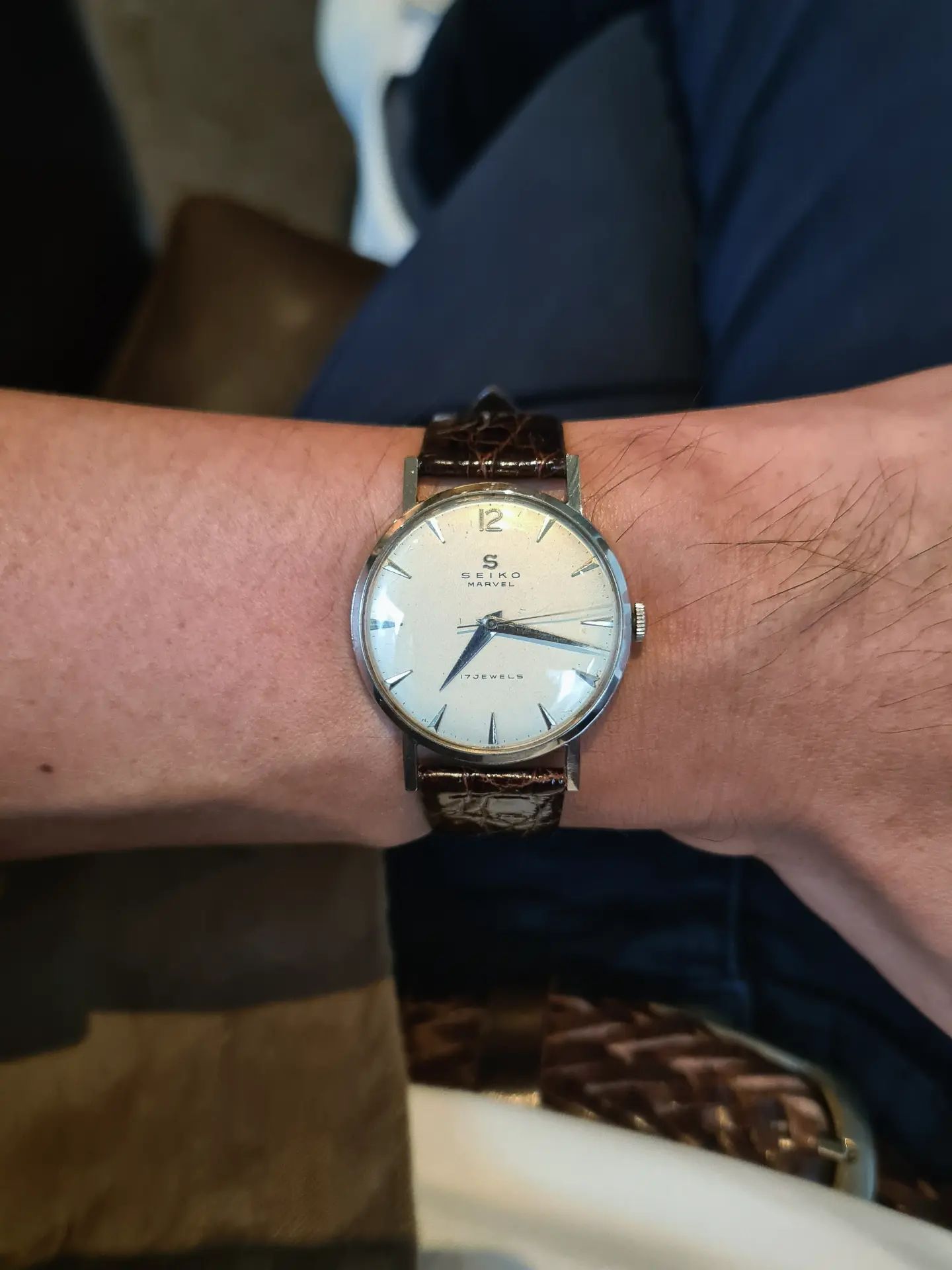 First generation Seiko Marvel watch with 17 jewels