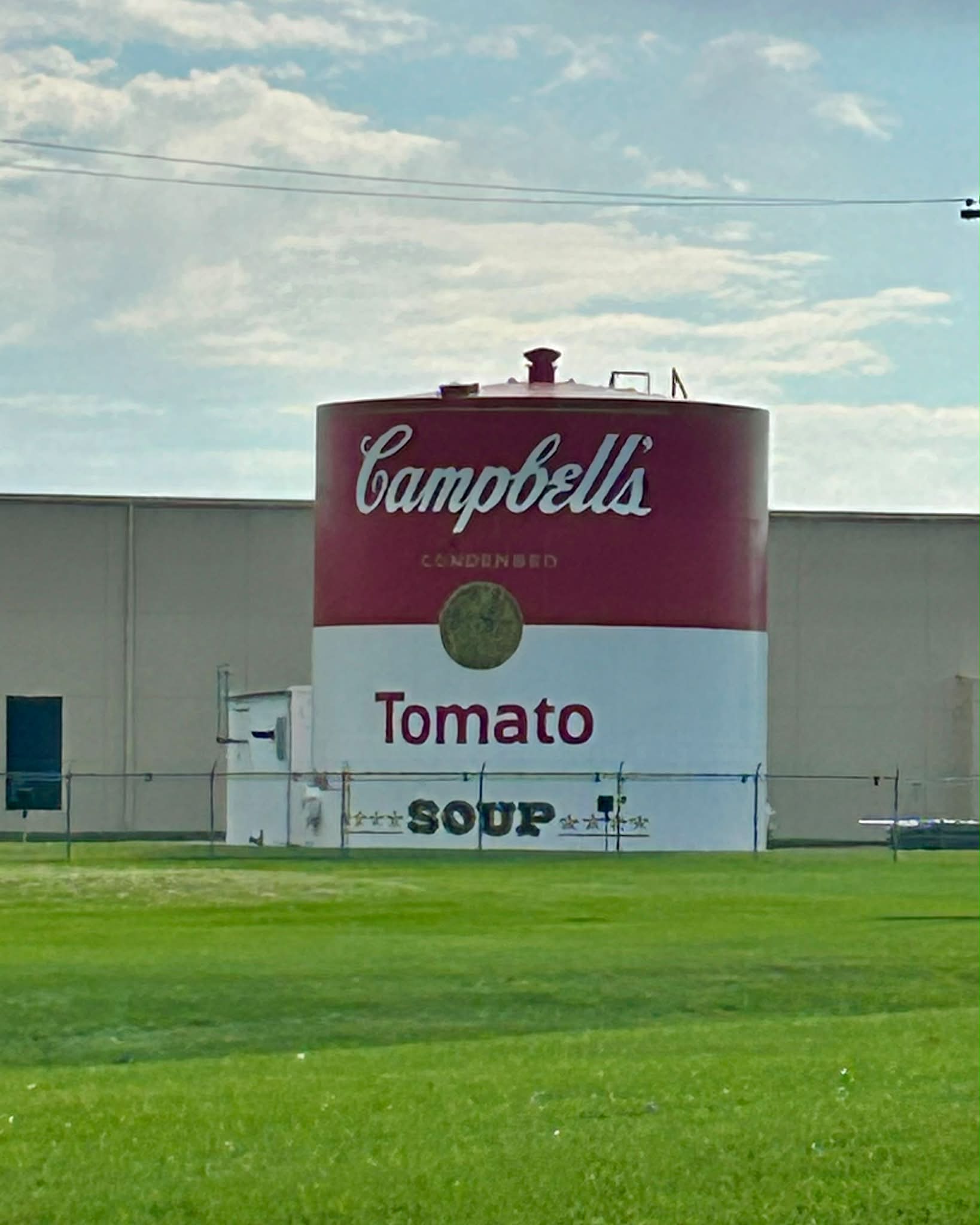 Campbell's Tomato Soup giant water tank in Napoleon, OH