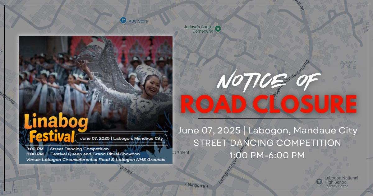 ROAD CLOSURE ADVISORY 🚧 In... - Sangguniang Kabataan Labogon | Facebook