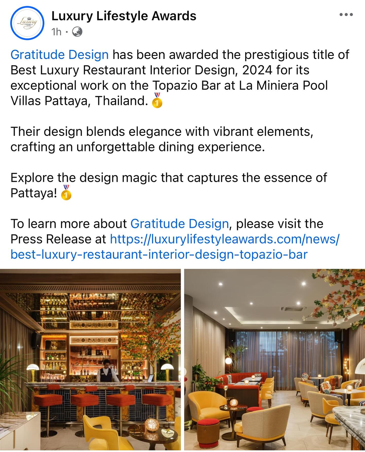 Gratitude - ขอบคุณ @luxurylifestyleawards สำหรับรางวัล winner Best ...