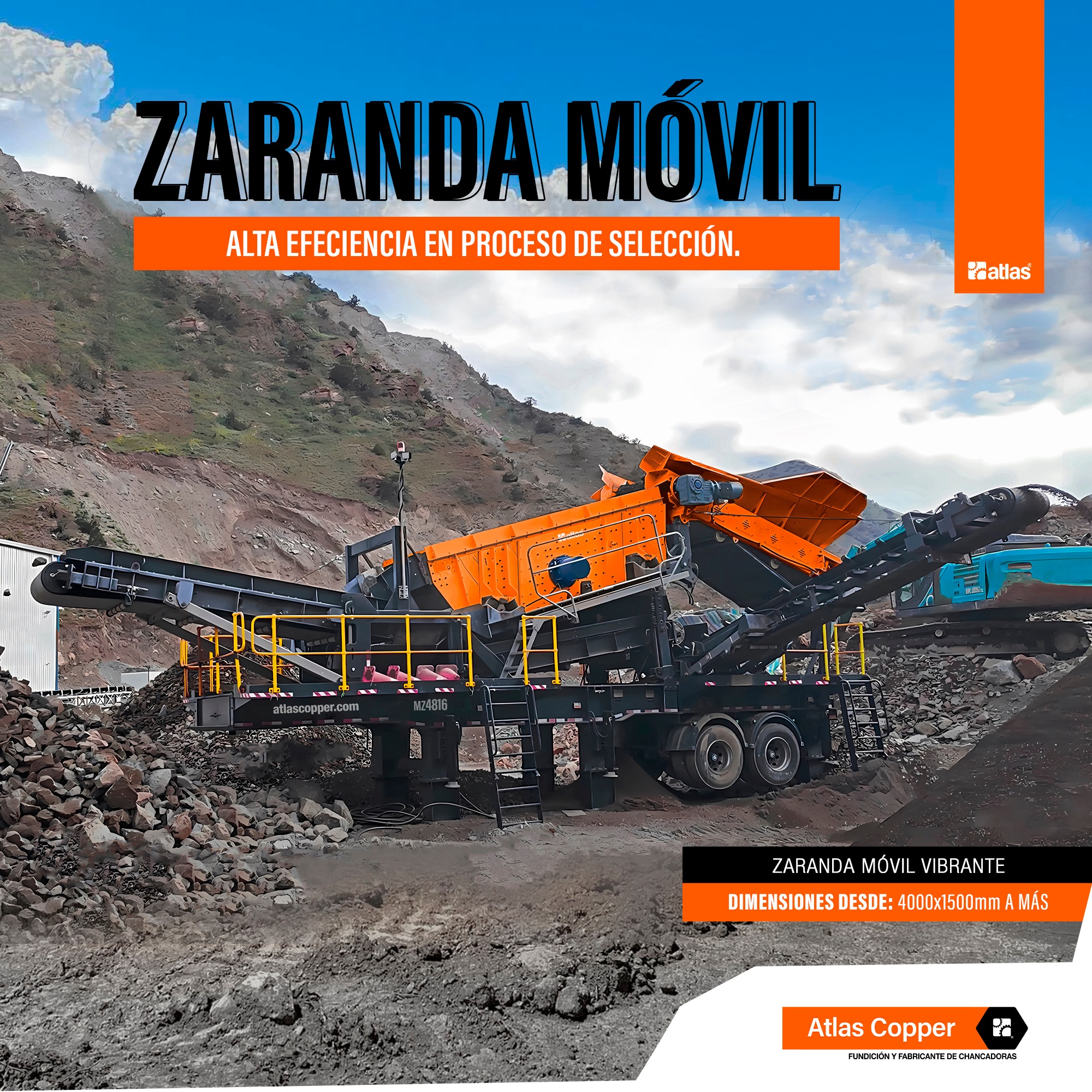 Atlas - 🚜Zaranda Móvil de Alta Resistencia Criba robusta y confiable de ...