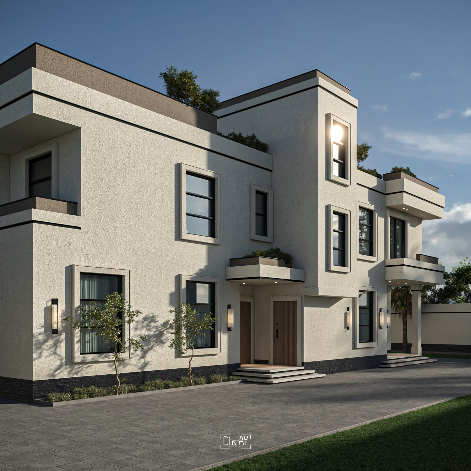 CLAY Studio - Villa Elevation Design ♣️ By Clay Studio ™️...
