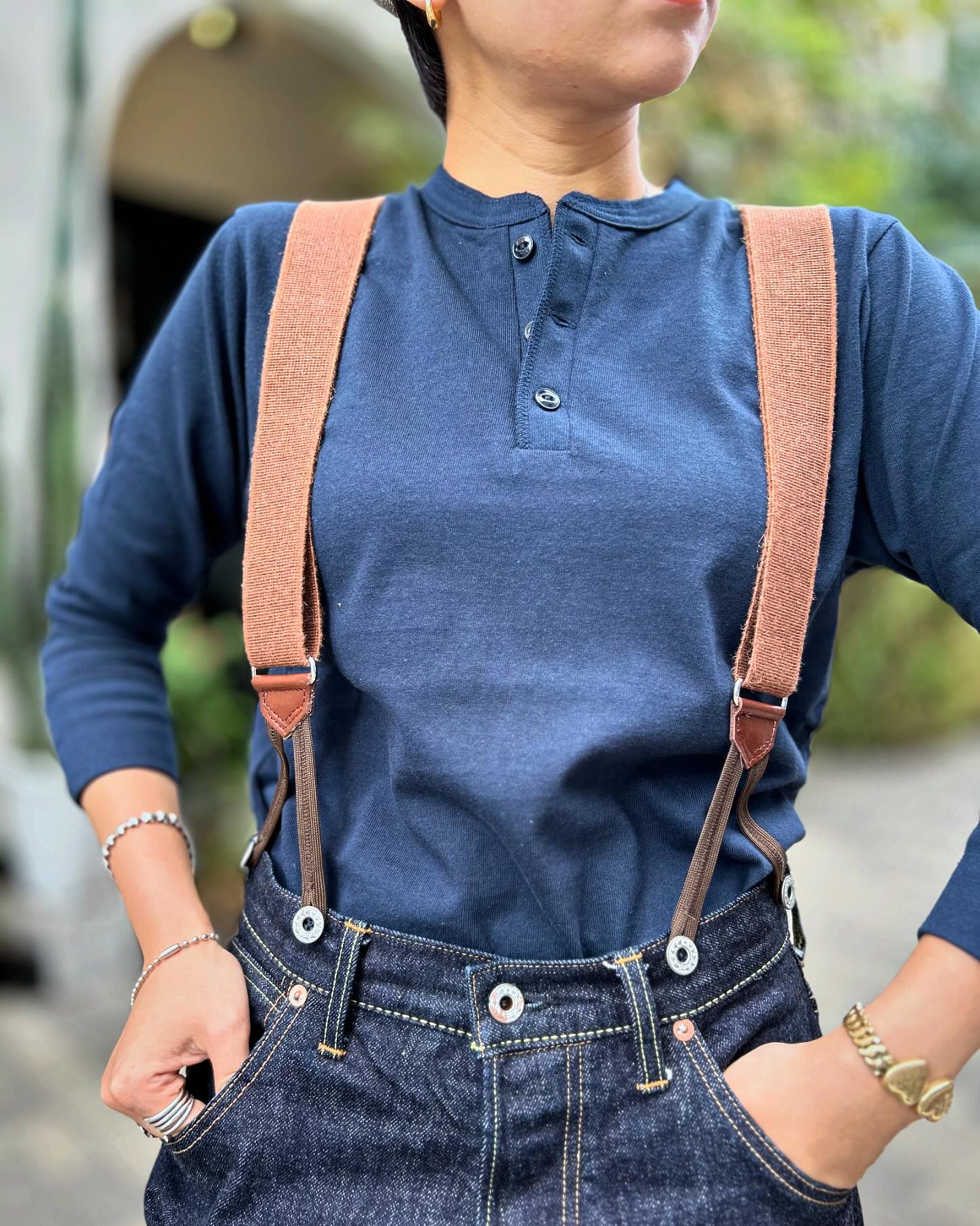 Rabbit Ear Suspenders】 💫Restock!! color : BROWN,BLACK,OLIVE 再