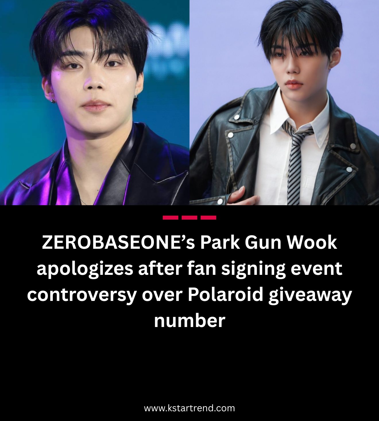 ZEROBASEONE's Park Gun Wook apologized after a controversy over a
