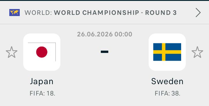 Japan favored to win against Sweden in FIFA World Cup 2026