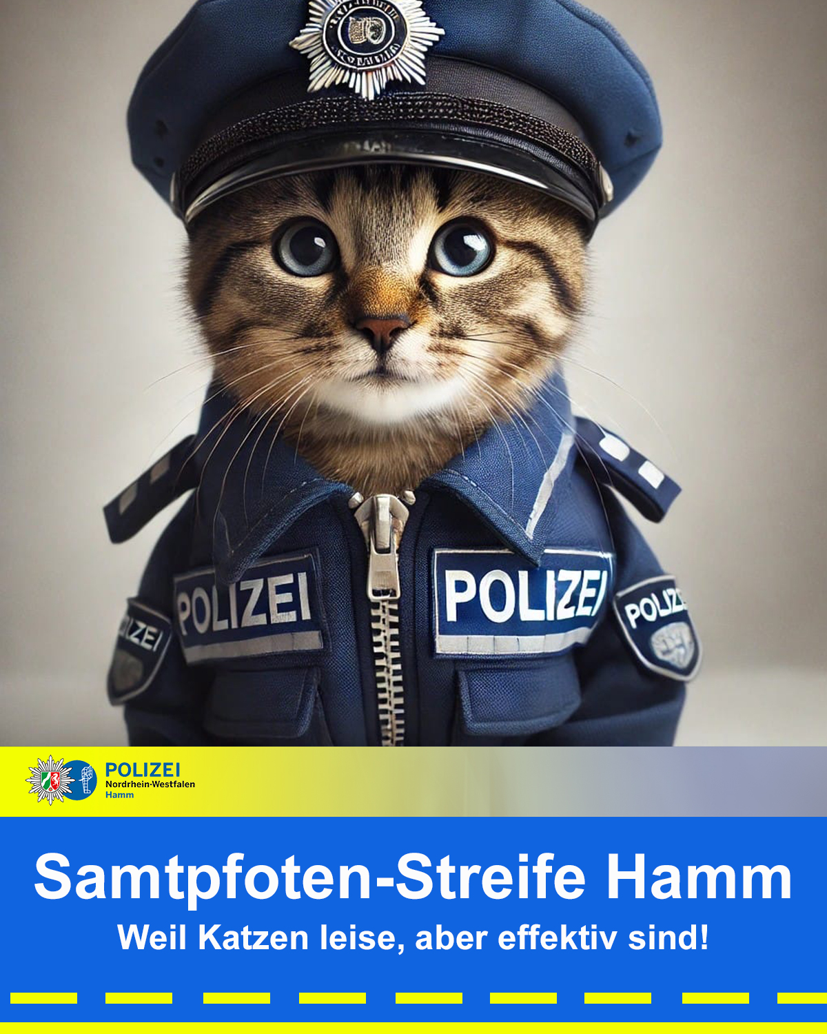 Polizei - 🚔🐕 POLIZEI HAMM STELLT ERSTE KATZENSTAFFEL VOR! 😼🚨 Lange hat ...