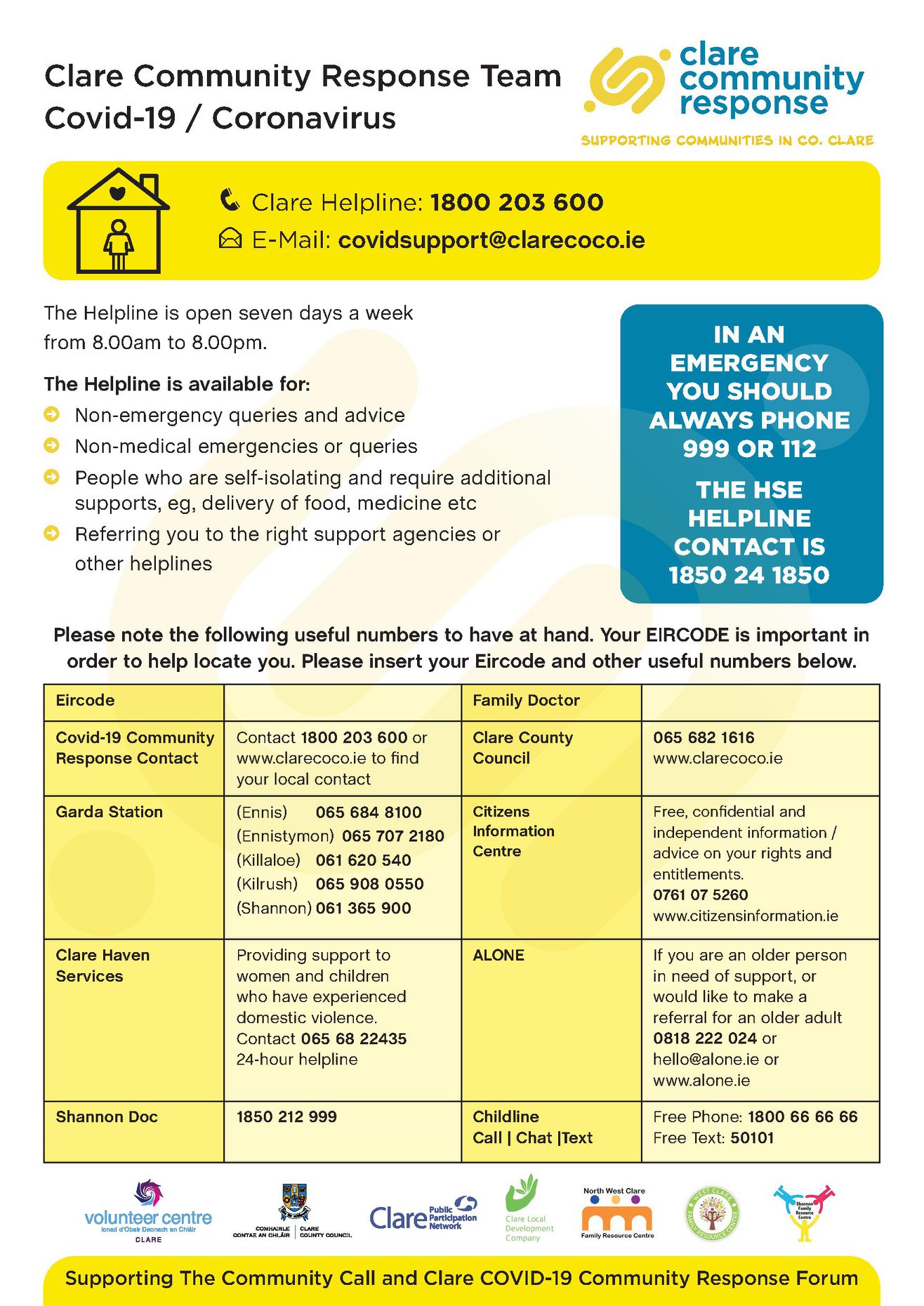 Here is a digital version of... - Clare Community Response | Facebook