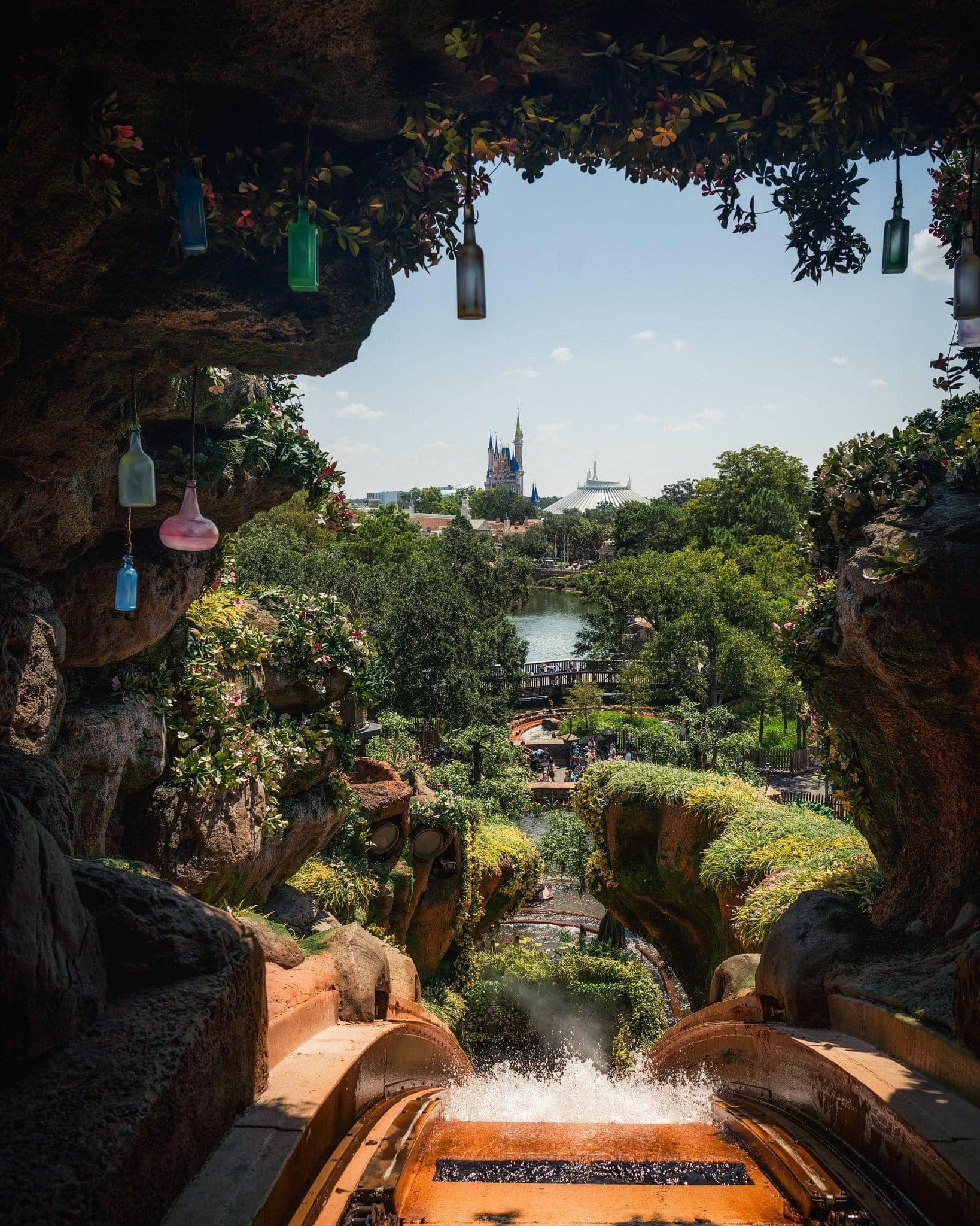 The view from the top of the drop on Tiana