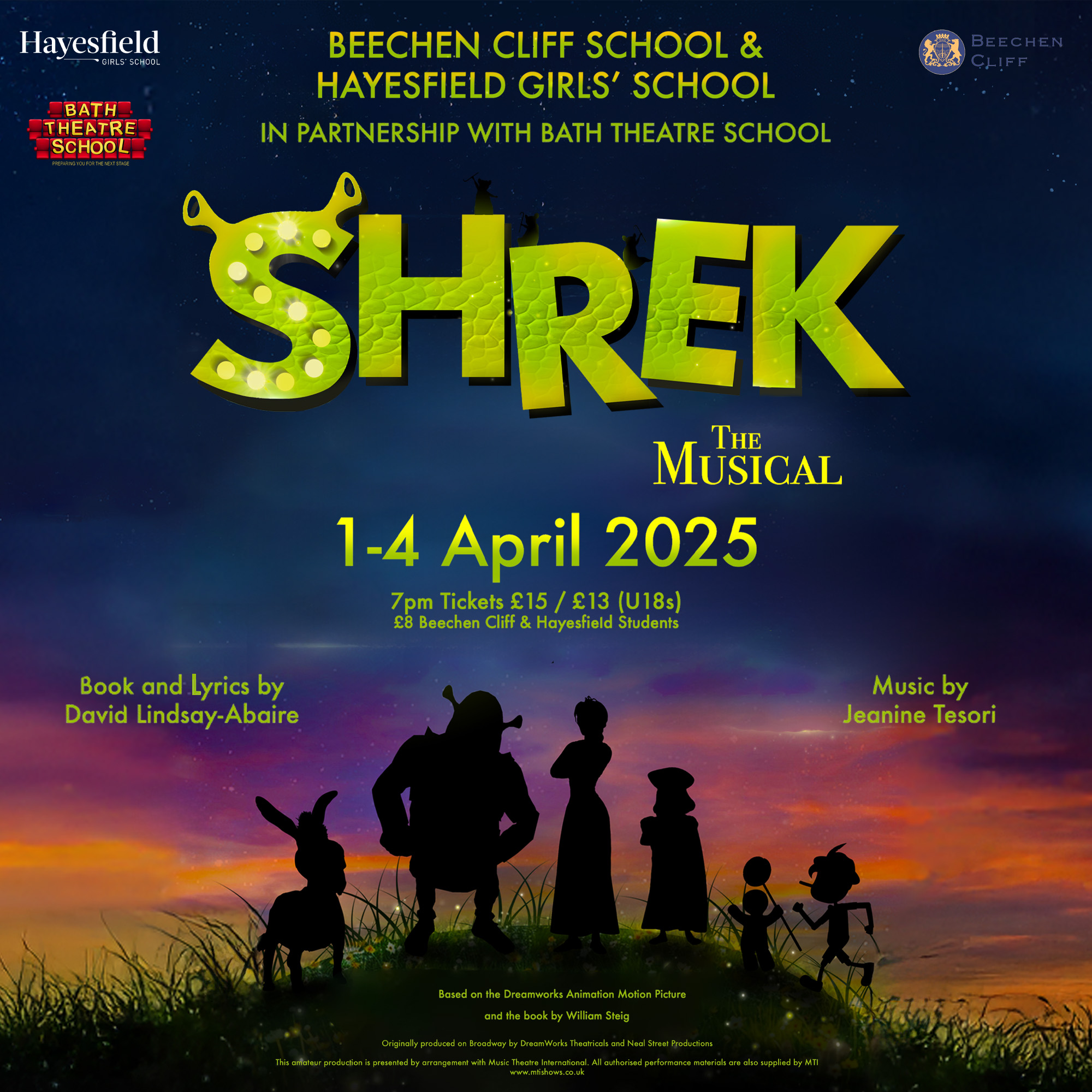 Hayesfield - 💚 Shrek The Musical 💚 Hayesfield Girls’ School and Beechen ...