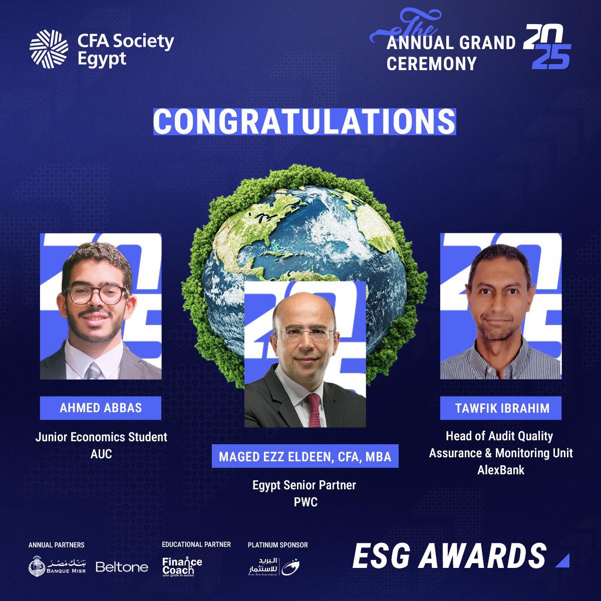 The CFA Society extends its heartfelt... - CFA Society Egypt