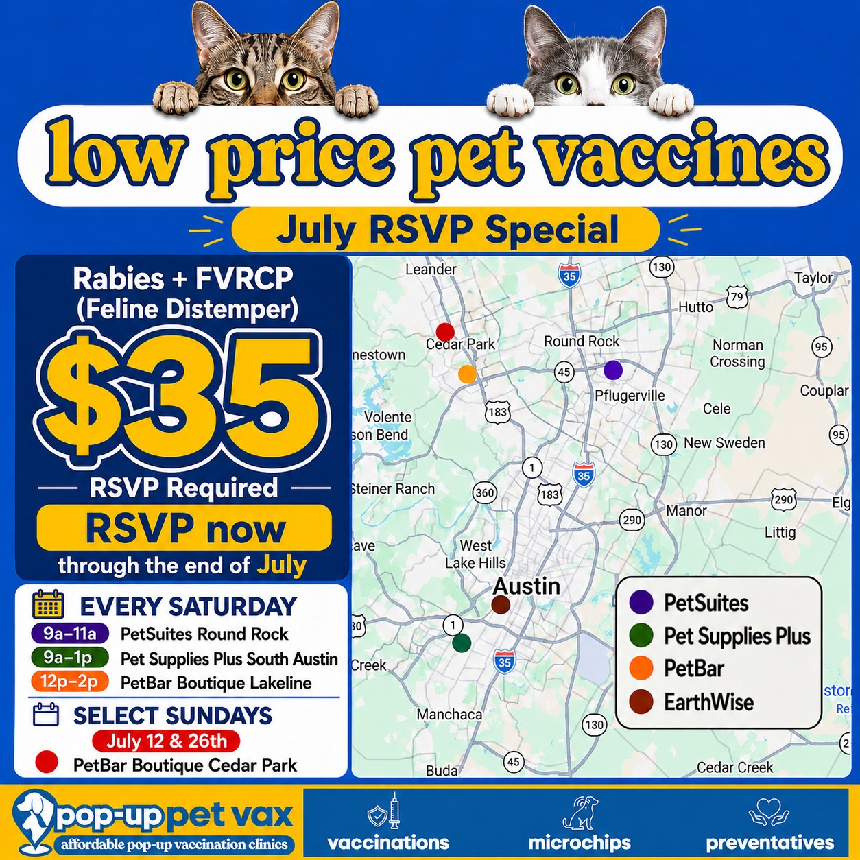 Pop-Up Pet Vax | Austin TX