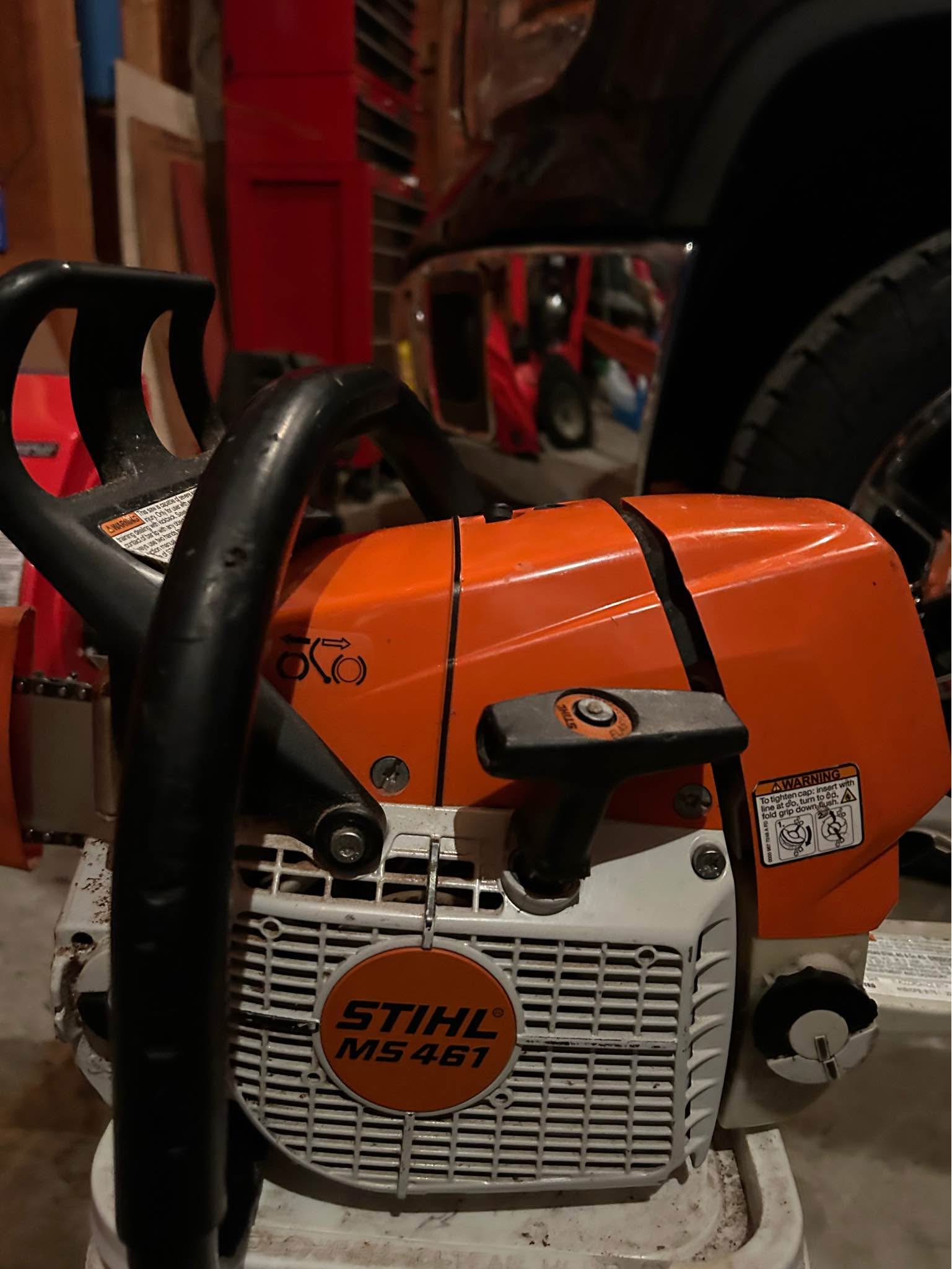 Stihl 460 mag and 461 both in excellent shape with bark boxes. 750 each ...