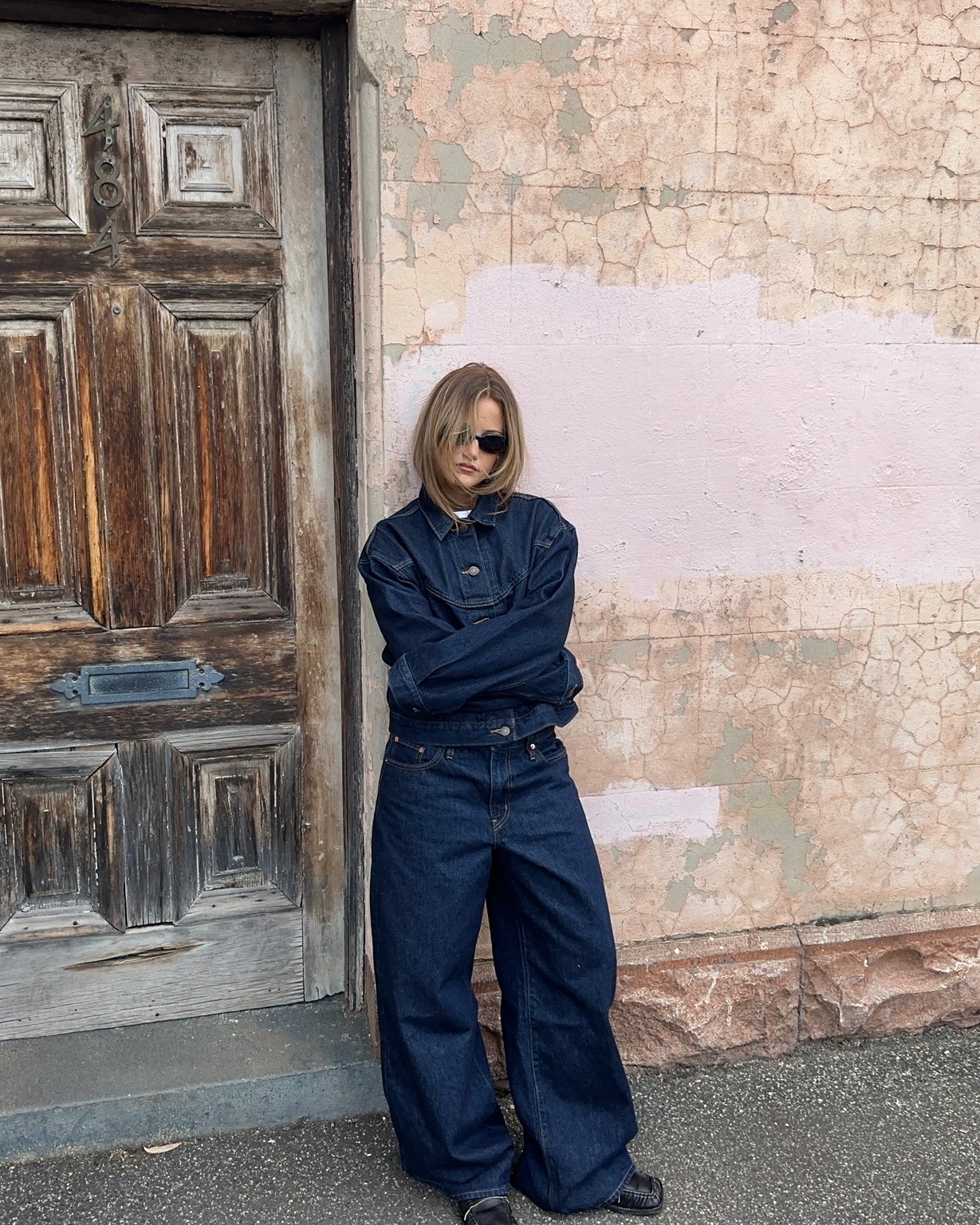 Double denim dreams ☁️ @rochelledesnoo styles our Shrunken 