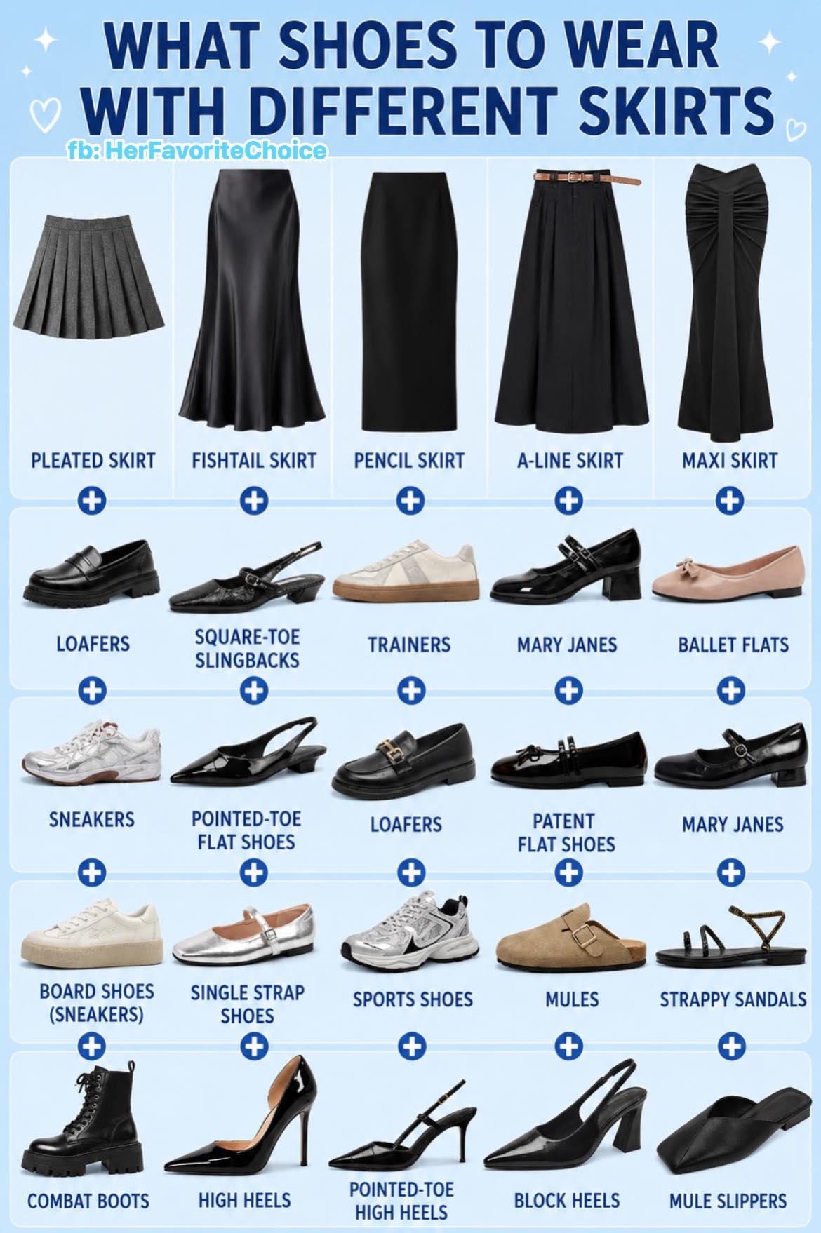 ✨ What Shoes to Wear with Different Skirts ✨ #OutfitCombo #FashionCheatSheet #StyleGuide
