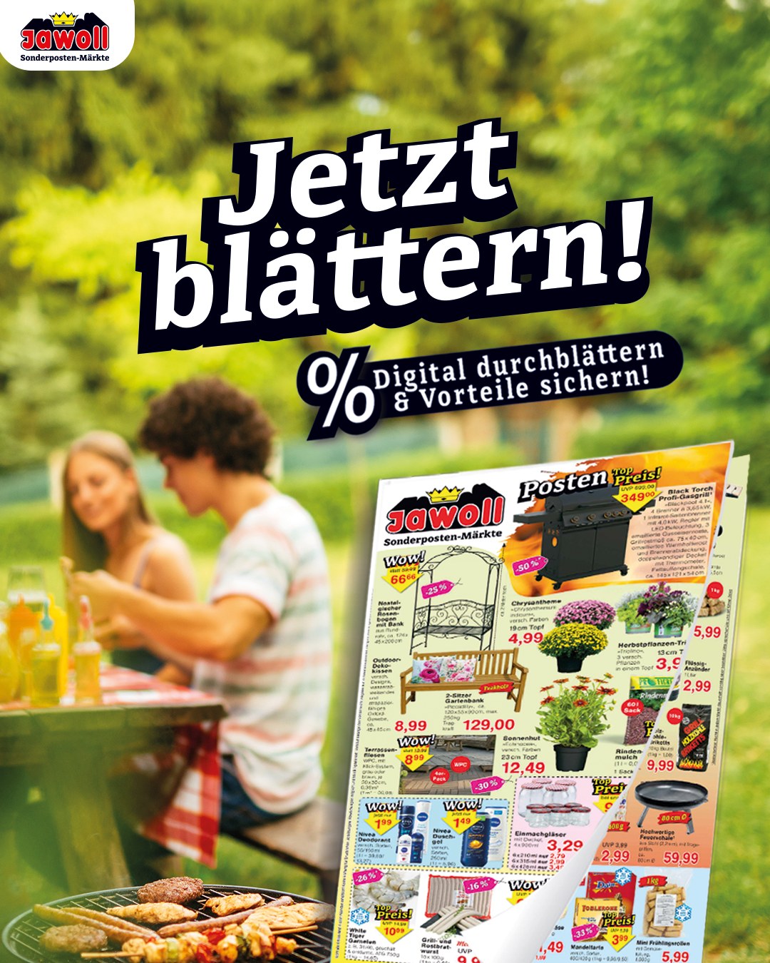 Die neuen Wochenangebote sind da! 🔥 Ob gemütlicher Grillabend mit Freunden, der nächste Campingtrip oder entspannte Sommertage im Garten – in unserem neuen Prospekt findest du viele passende Angebote für deine Freizeit