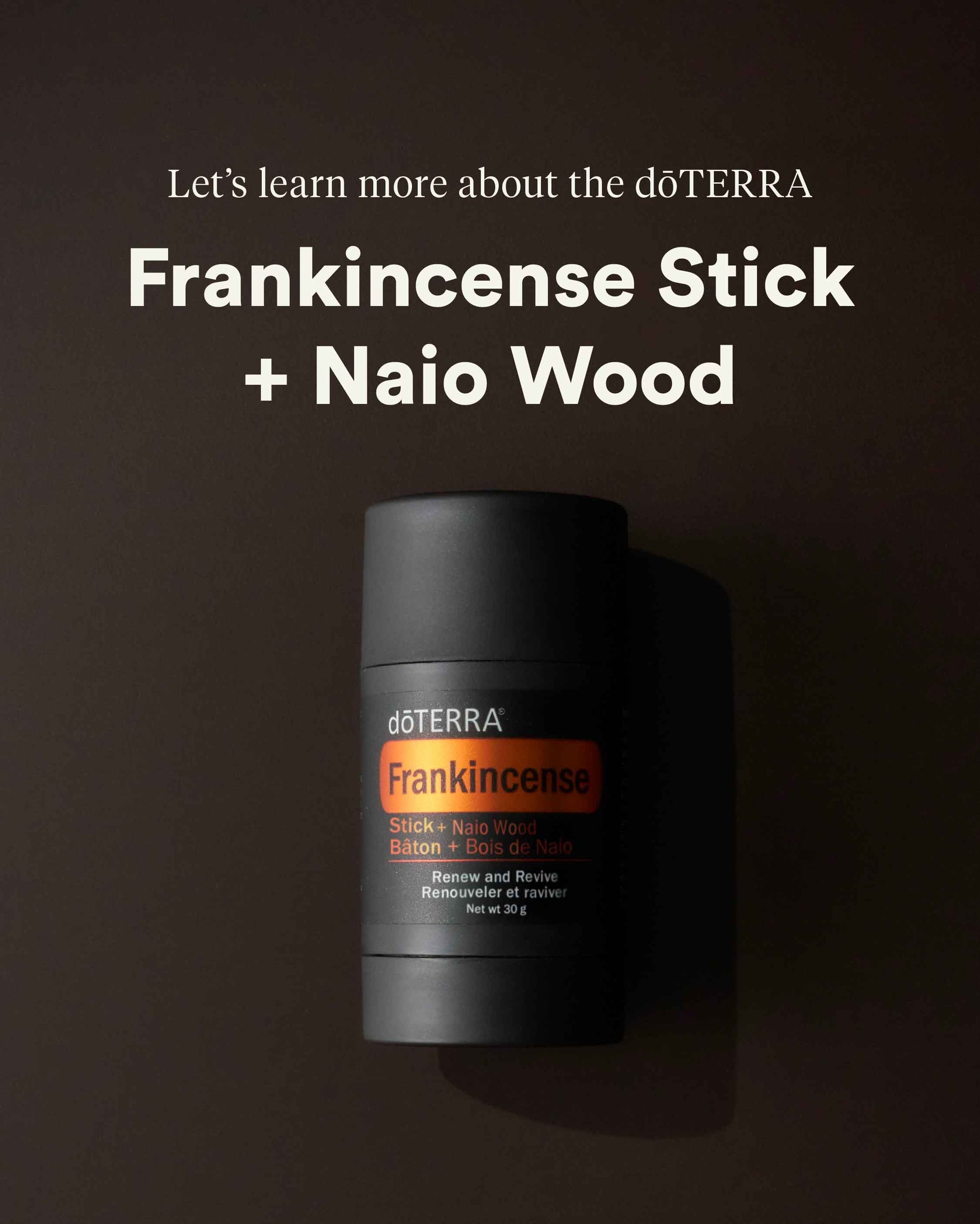 The Frankincense Stick + Naio Wood is here! ? Use it daily to 