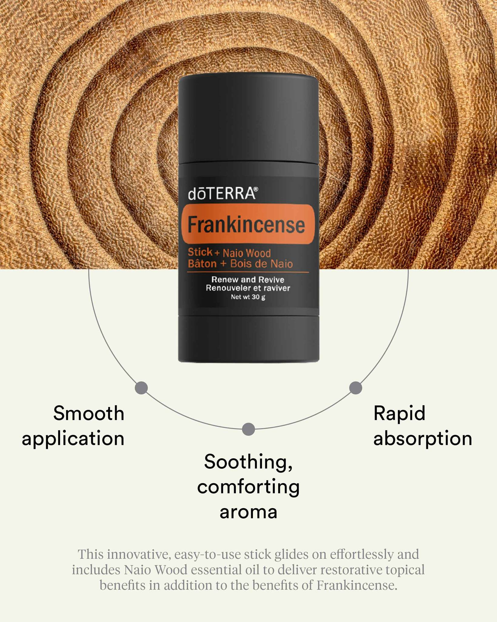 DoTERRA Frankincense Stick and Naio Wood for healthy skin