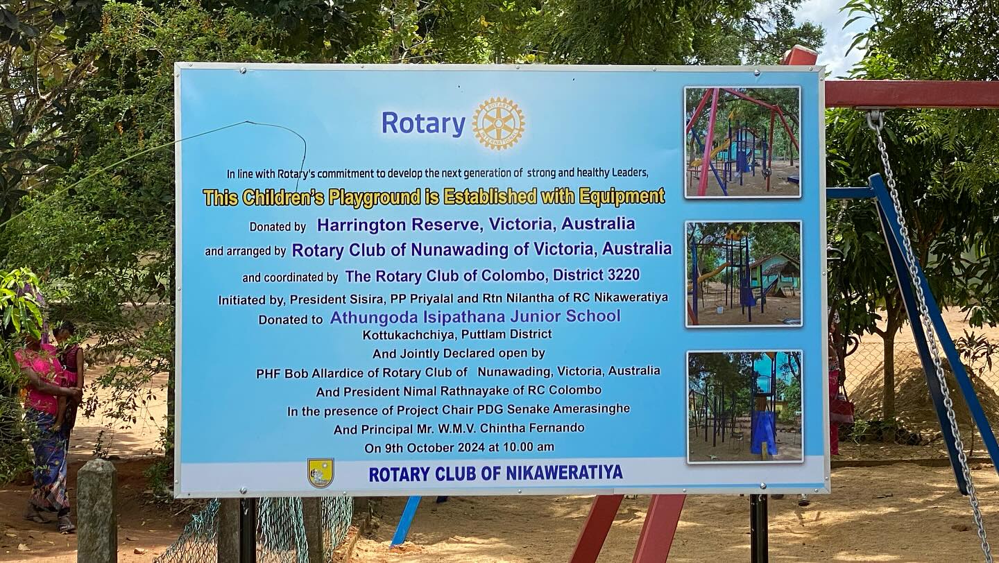 Rotary Overseas Recycled Playgrounds