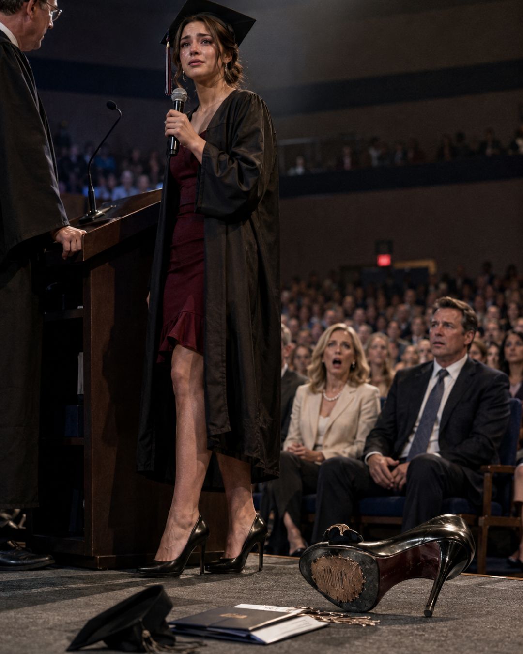 Wearing my late mother's dress to graduation