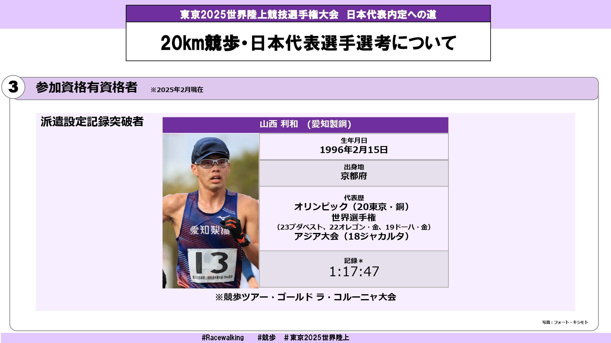 日本陸上競技連盟 - 【#日本選手権20km競歩】 2月16日（日）神戸・六甲 