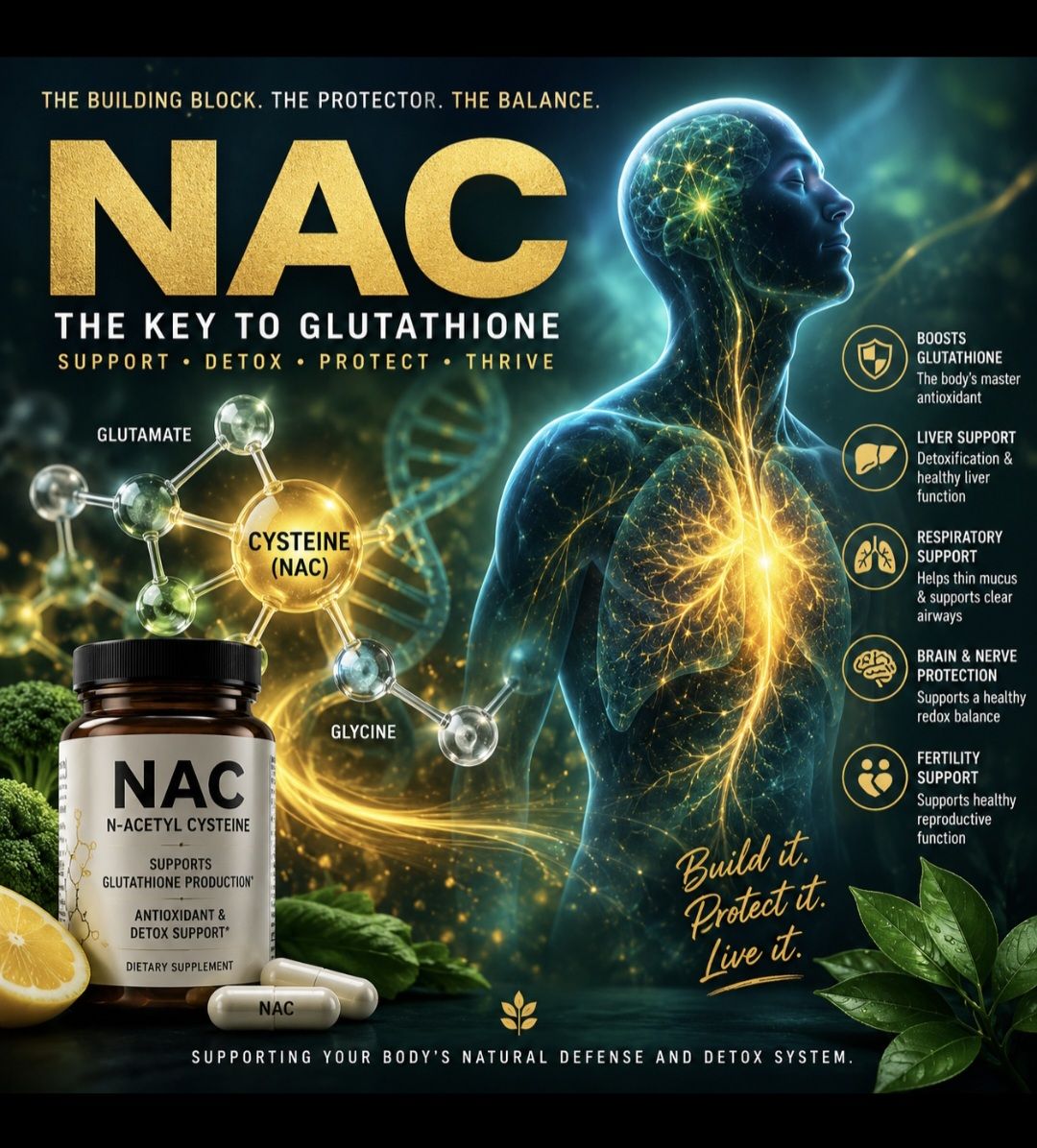 N-acetylcysteine helps make glutathione, a key anti-inflammatory molecule