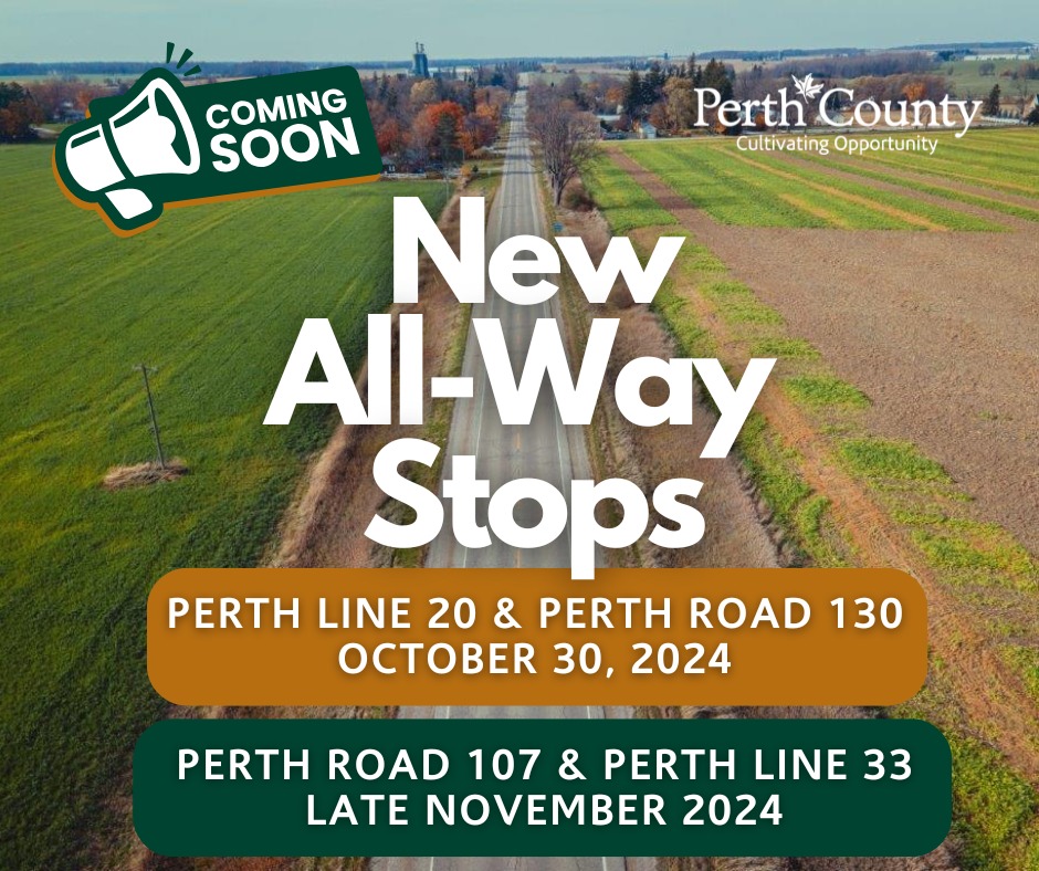 Perth County - 📣 Coming Soon! Two new all-way stops are... | Facebook