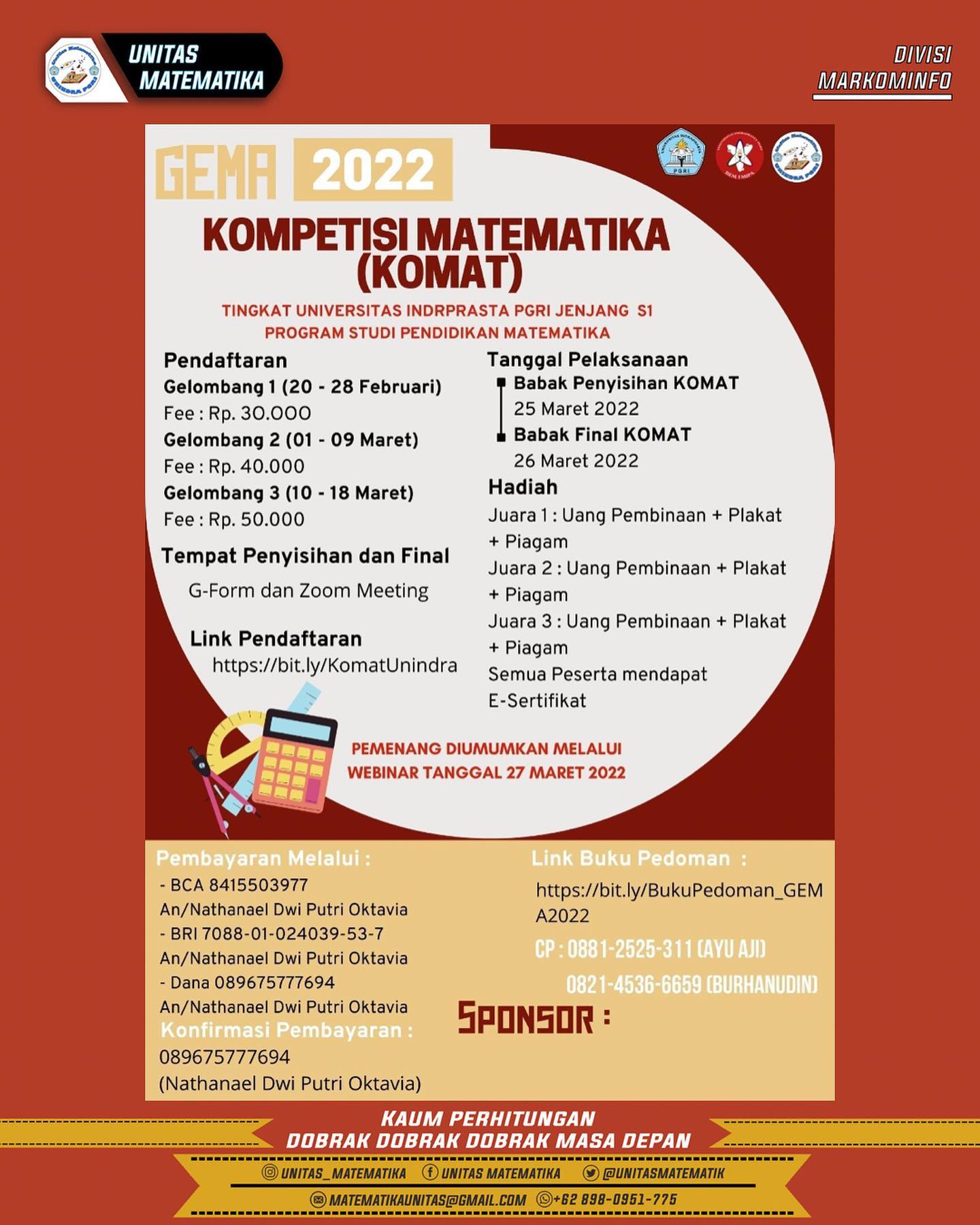 [Official Announcement]... - UNITAS MATEMATIKA UNINDRA | Facebook