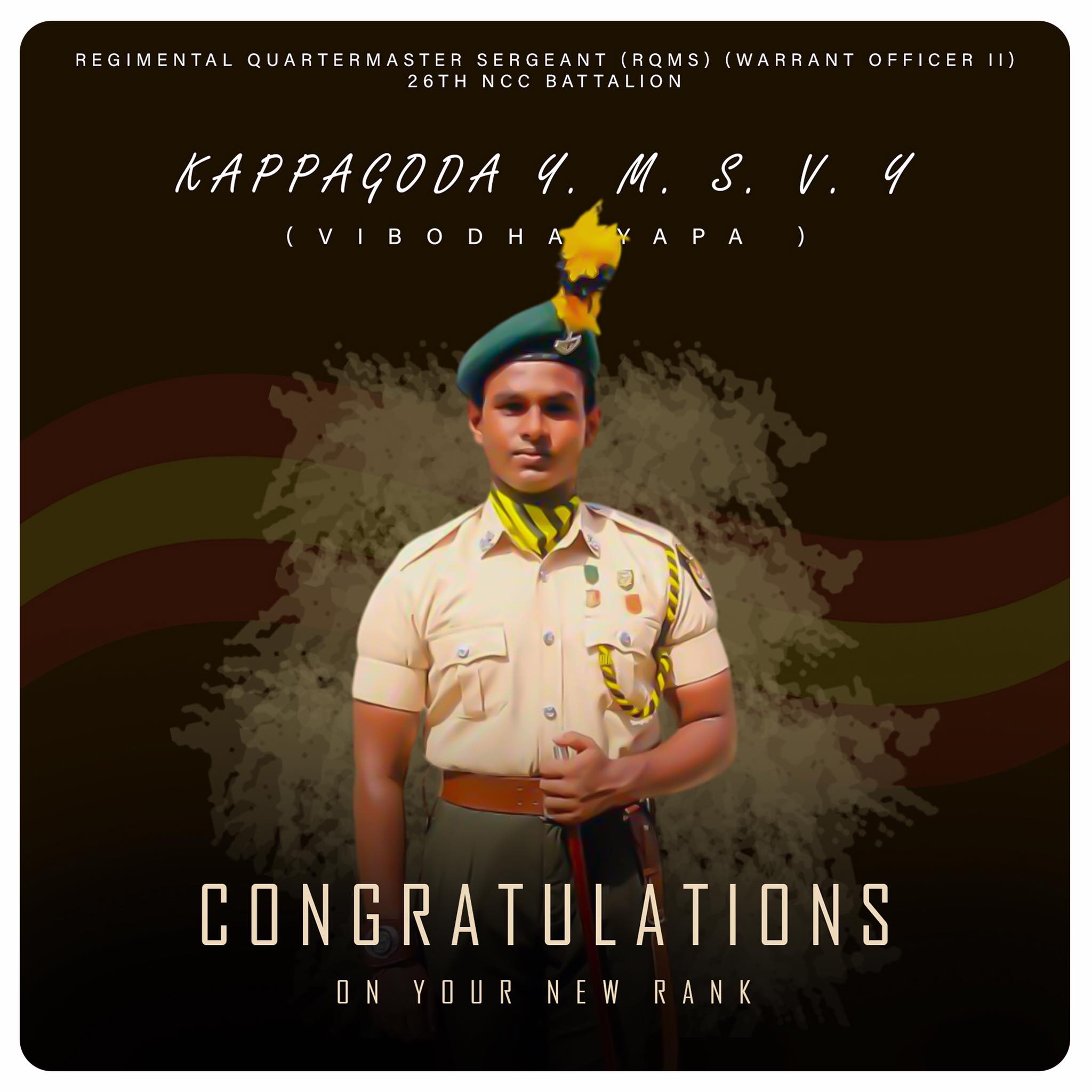 MMBU - Congratulations on being appointed as the Regimental ...
