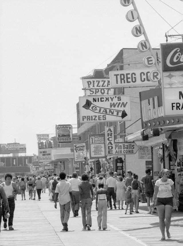 THROWBACK to the Wildwood Boardwalk of the 1970's Look at all that